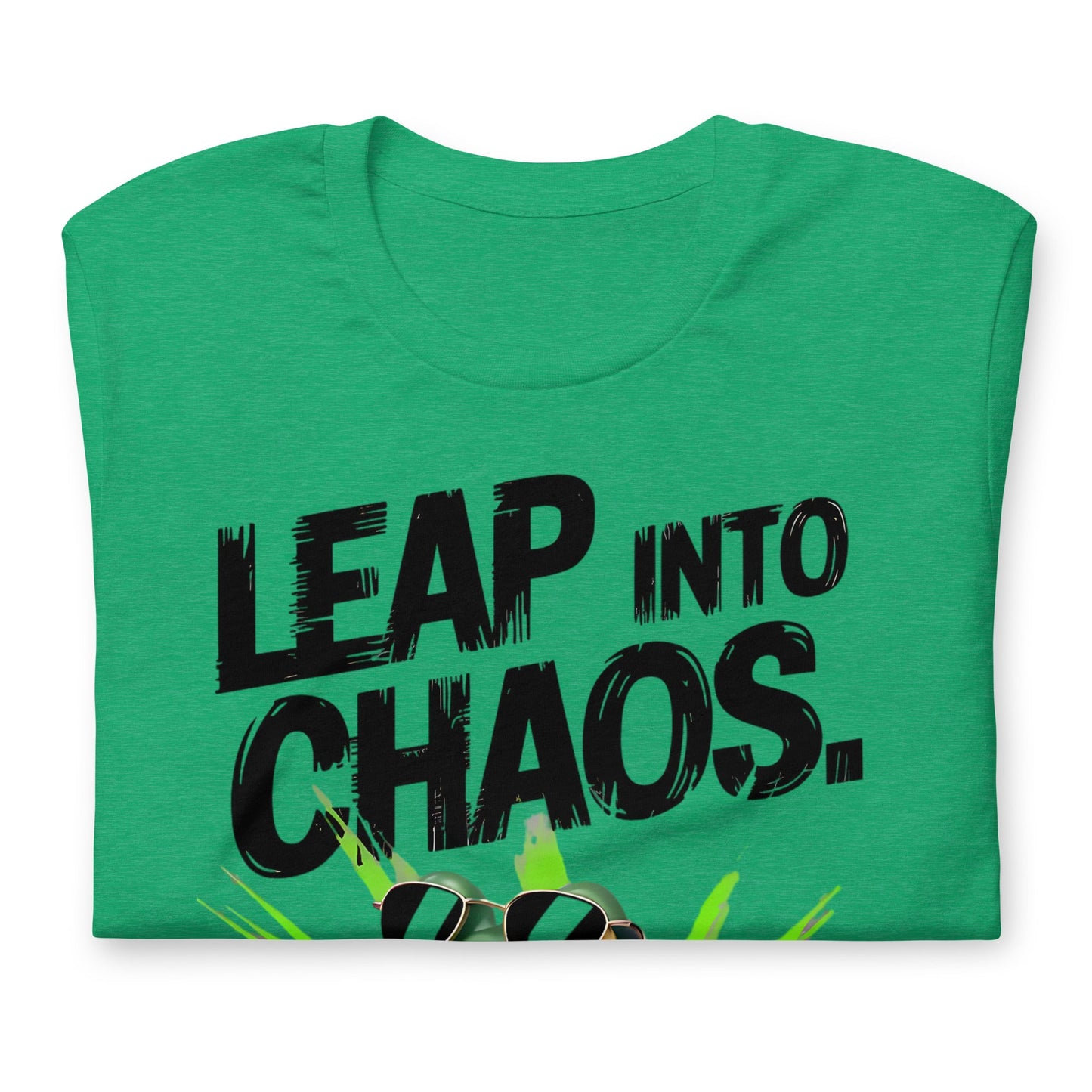 Men's T-Shirt with Frog Design - 'Leap Into Chaos' - Sublimegifts4u.com