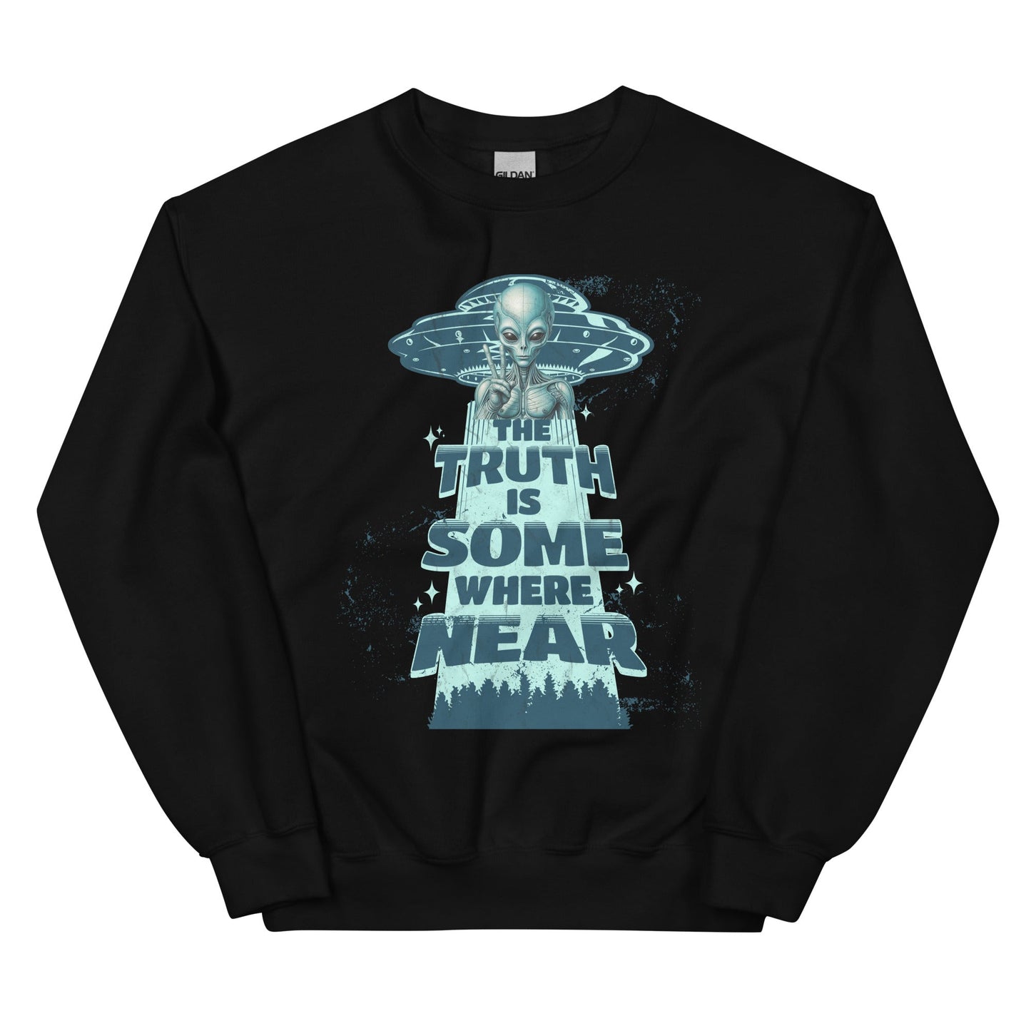 Men’s UFO Alien Sweatshirt - “The Truth is Somewhere Near” | Warm & Classic Fit - Sublimegifts4u.com