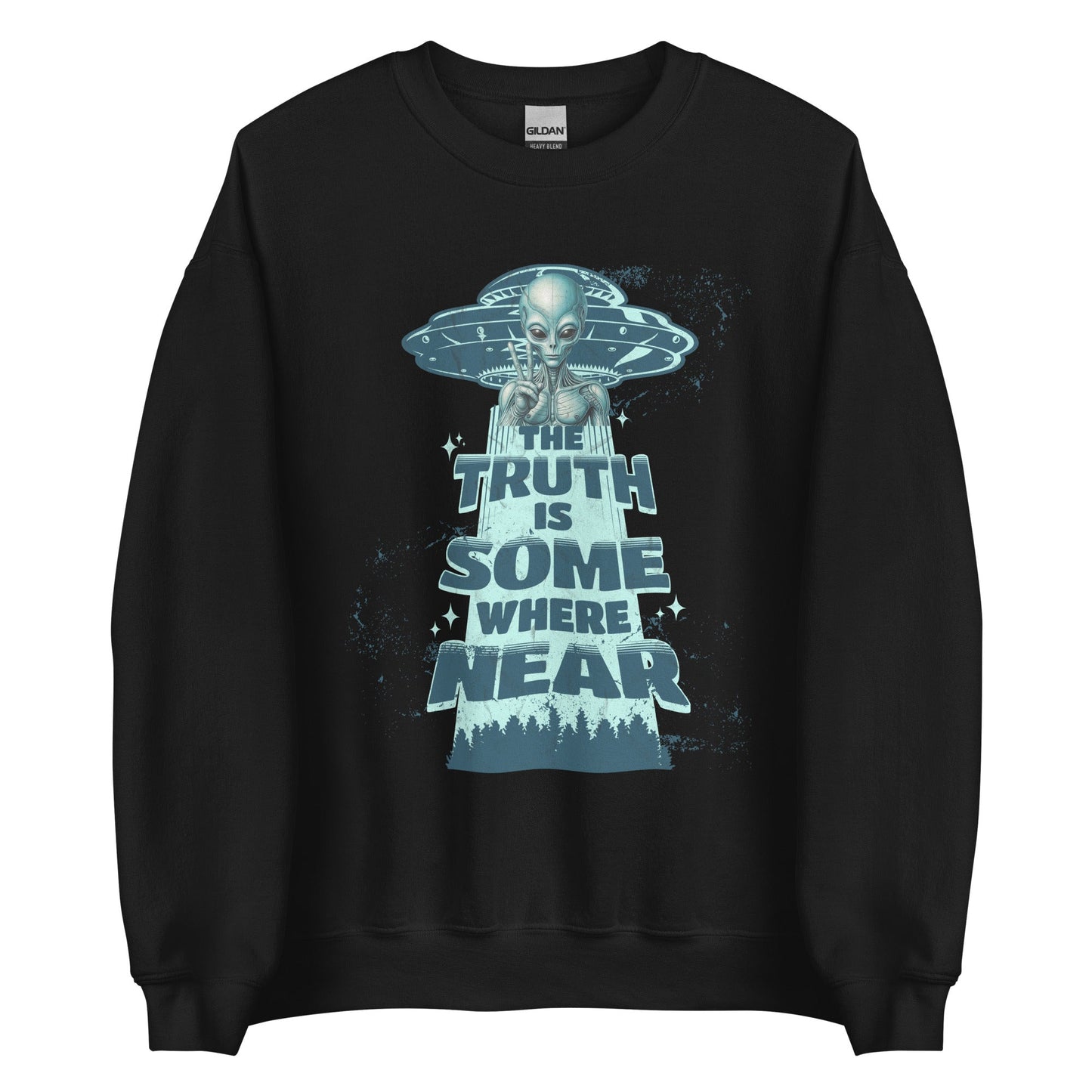 Men’s UFO Alien Sweatshirt - “The Truth is Somewhere Near” | Warm & Classic Fit - Sublimegifts4u.com