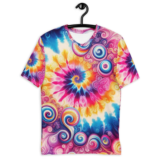 Men's Vibrant Tie - Dye All - Over Print Tee - Smooth & Fade - Resistant - Sublimegifts4u.com