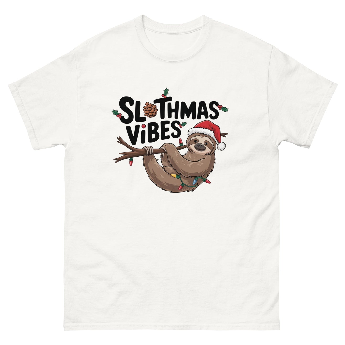 Merry Sloth - mas Women's T-Shirt - Festive Sloth Holiday Tee - Sublimegifts4u.com