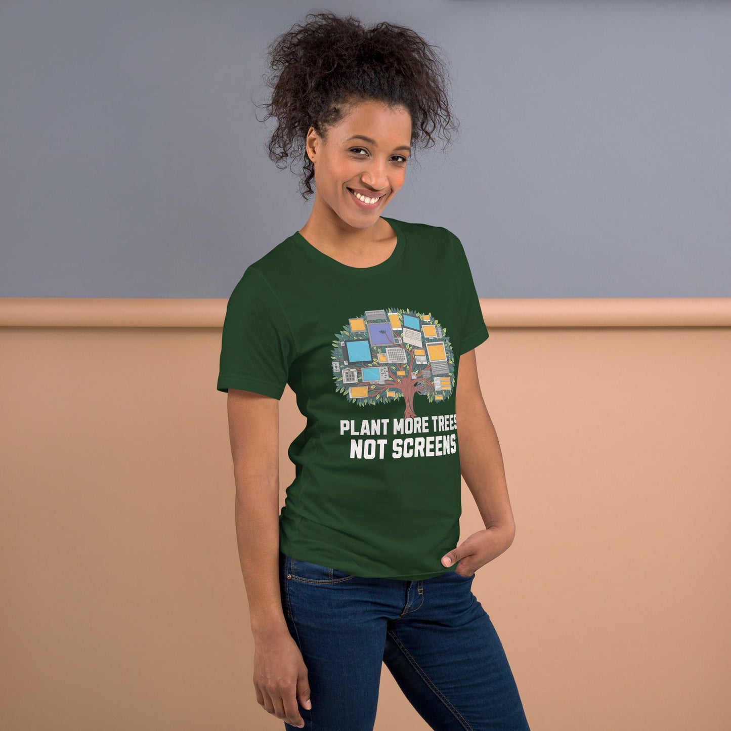 Plant More Trees Women's T-Shirt – Eco - Friendly Message Tee | Soft & Lightweight - Sublimegifts4u.com