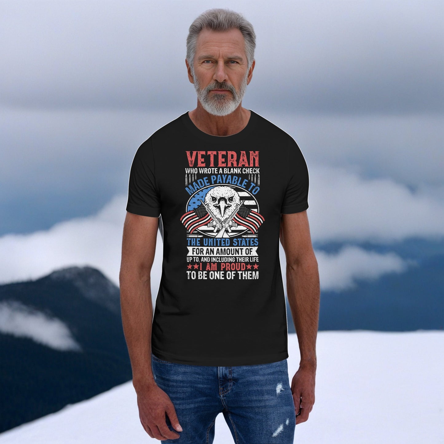 Proud Veteran" Eagle T-Shirt - Men's Patriotic Eagle Design - Sublimegifts4u.com