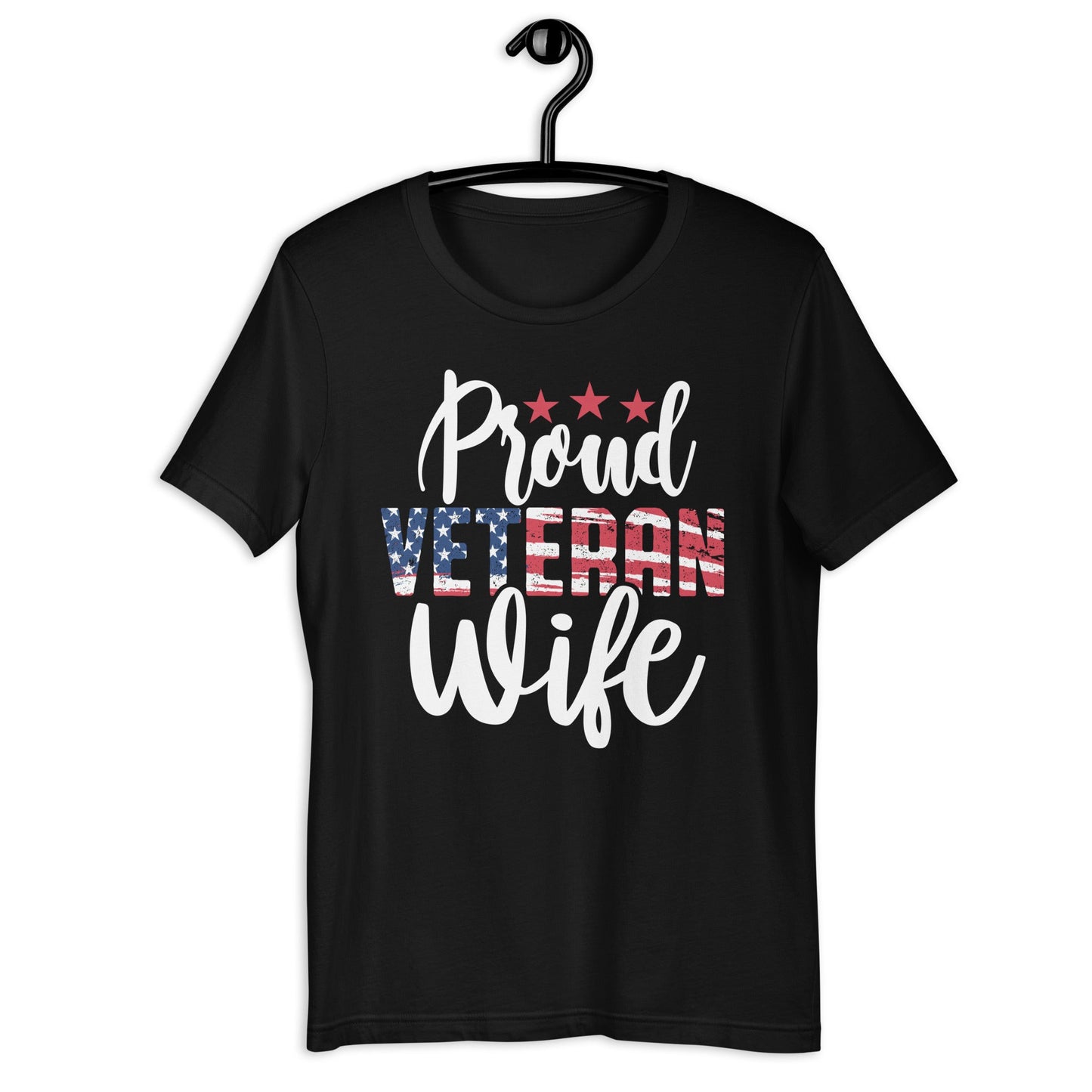 Proud Veteran's Wife" T-Shirt - Women's Patriotic Military Wife Shirt - Sublimegifts4u.com