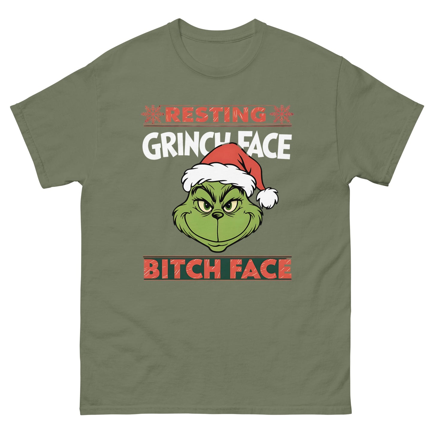 Resting Grinch Face" Funny Women's Holiday T-Shirt - Sublimegifts4u.com