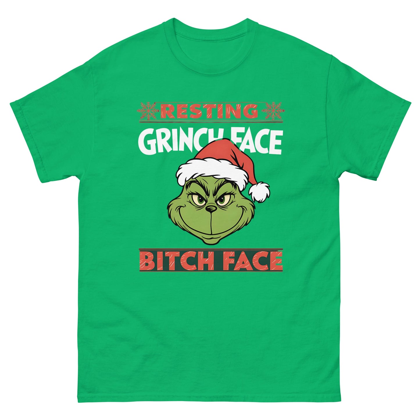 Resting Grinch Face" Funny Women's Holiday T-Shirt - Sublimegifts4u.com