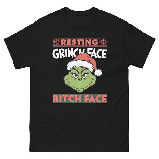 Resting Grinch Face" Funny Women's Holiday T-Shirt - Sublimegifts4u.com