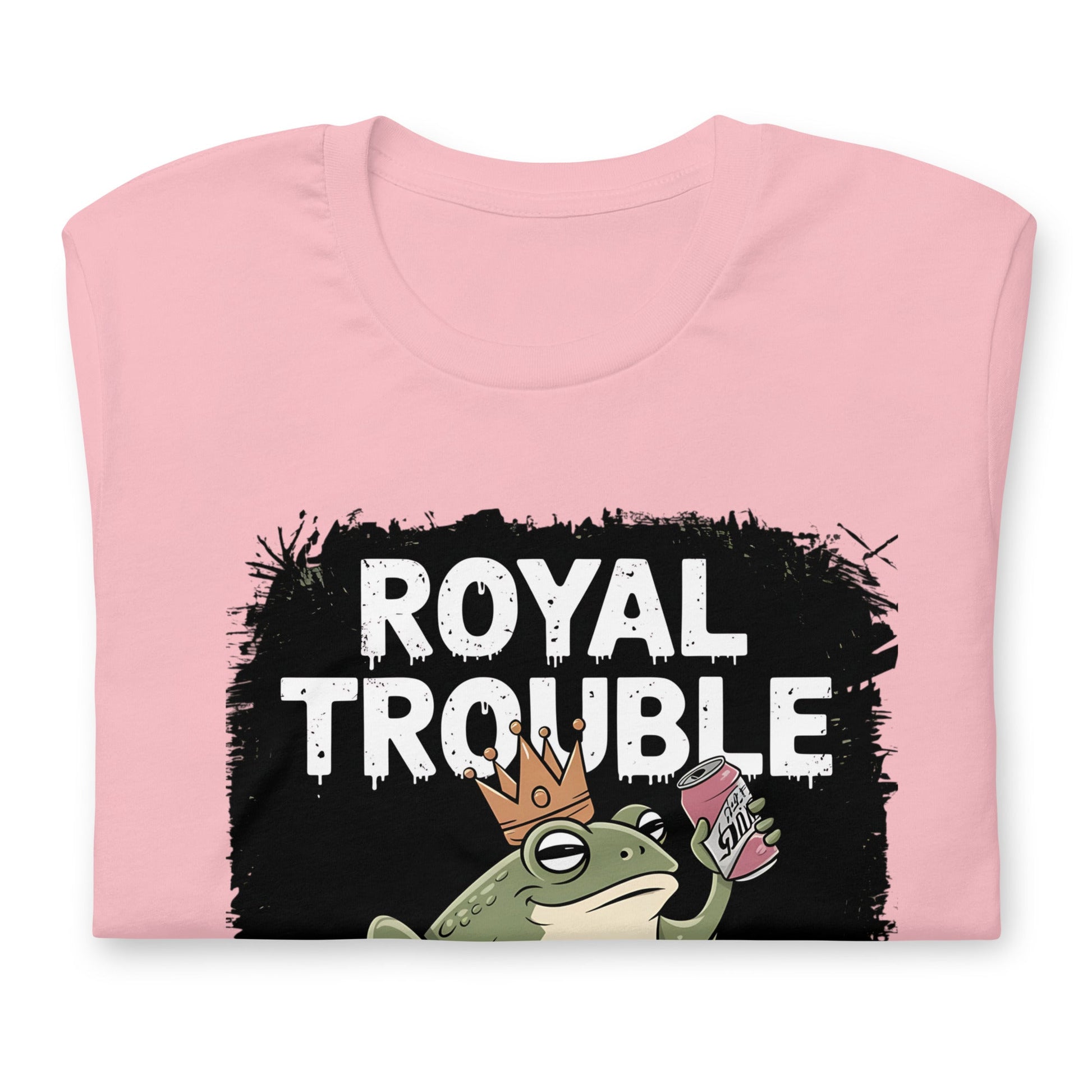 Royal Trouble Women’s T-Shirt – Frog with Crown & Soda Design - Sublimegifts4u.com