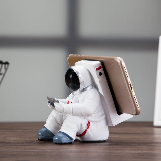 Simple Astronaut Mobile Phone Stand Student Desktop Holder Cute Spaceman Cell Phone Holder Creative Gift Small Desk Decoration - Sublimegifts4u.com