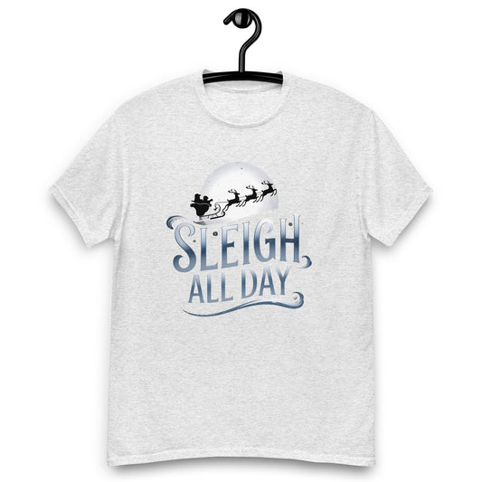 Sleigh All Day" Moon and Sleigh Women's Christmas T-Shirt - Sublimegifts4u.com