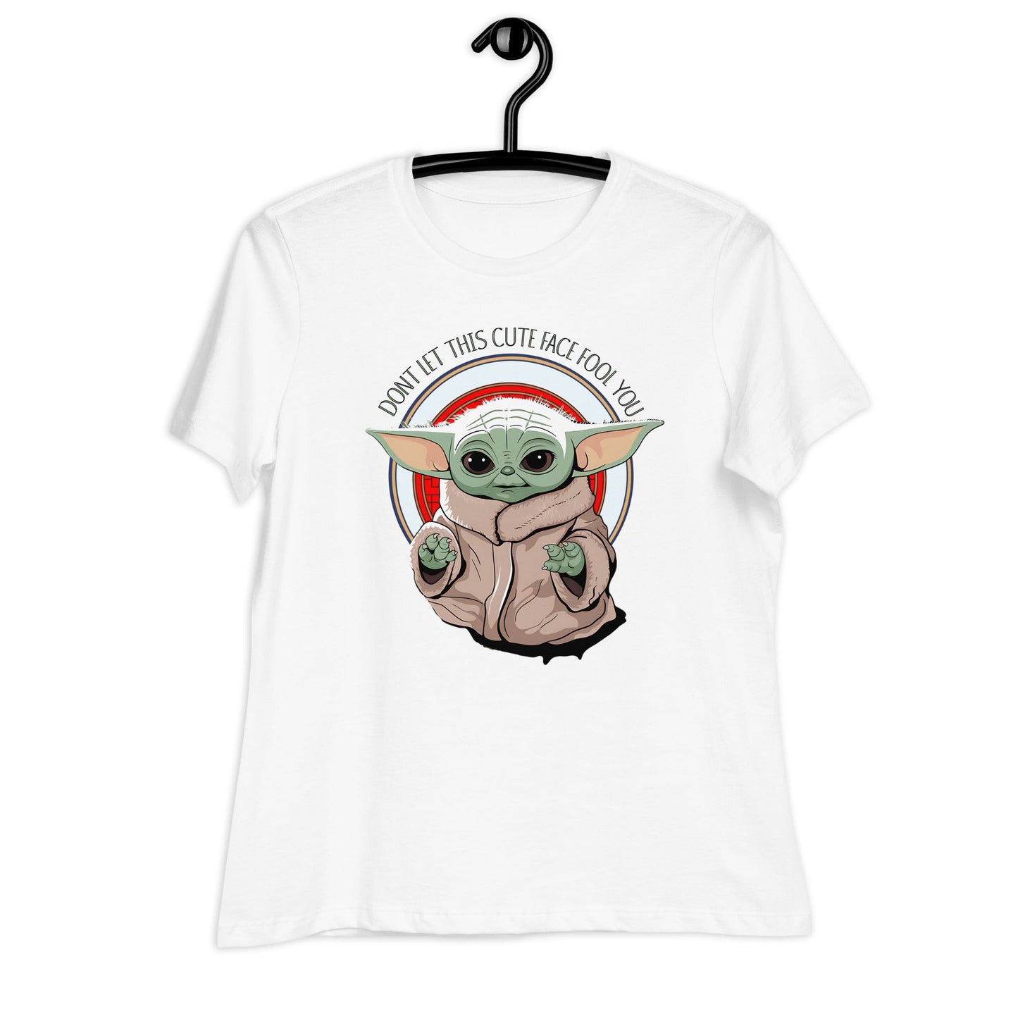 Soft Women's Tee with Baby Yoda: 'Don't Let This Cute Face Fool You - Sublimegifts4u.com