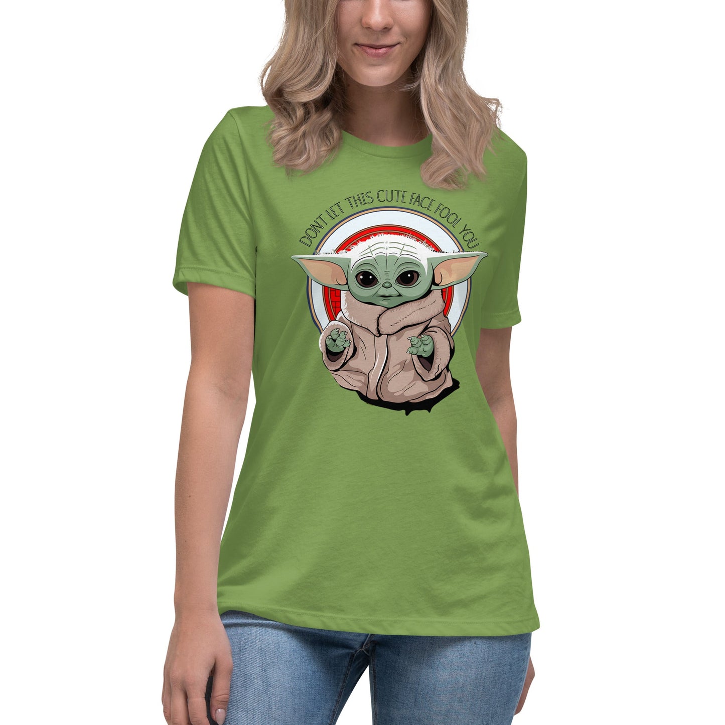 Soft Women's Tee with Baby Yoda: 'Don't Let This Cute Face Fool You - Sublimegifts4u.com