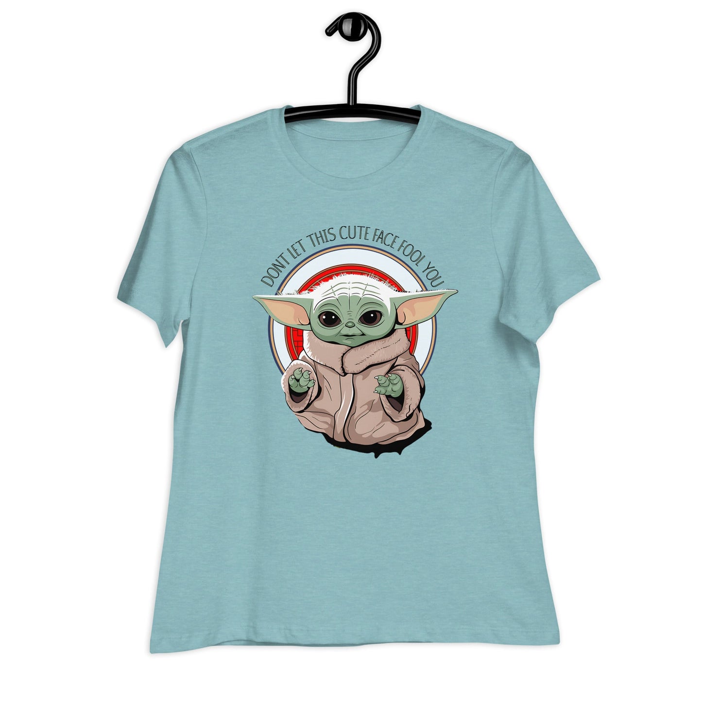 Soft Women's Tee with Baby Yoda: 'Don't Let This Cute Face Fool You - Sublimegifts4u.com