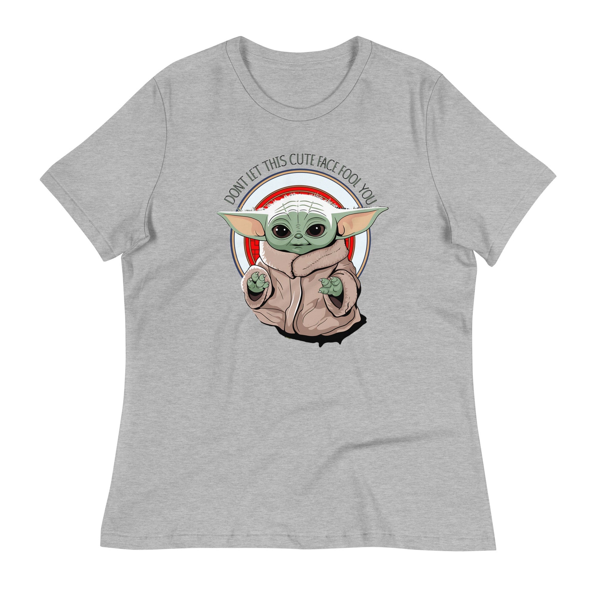 Soft Women's Tee with Baby Yoda: 'Don't Let This Cute Face Fool You - Sublimegifts4u.com