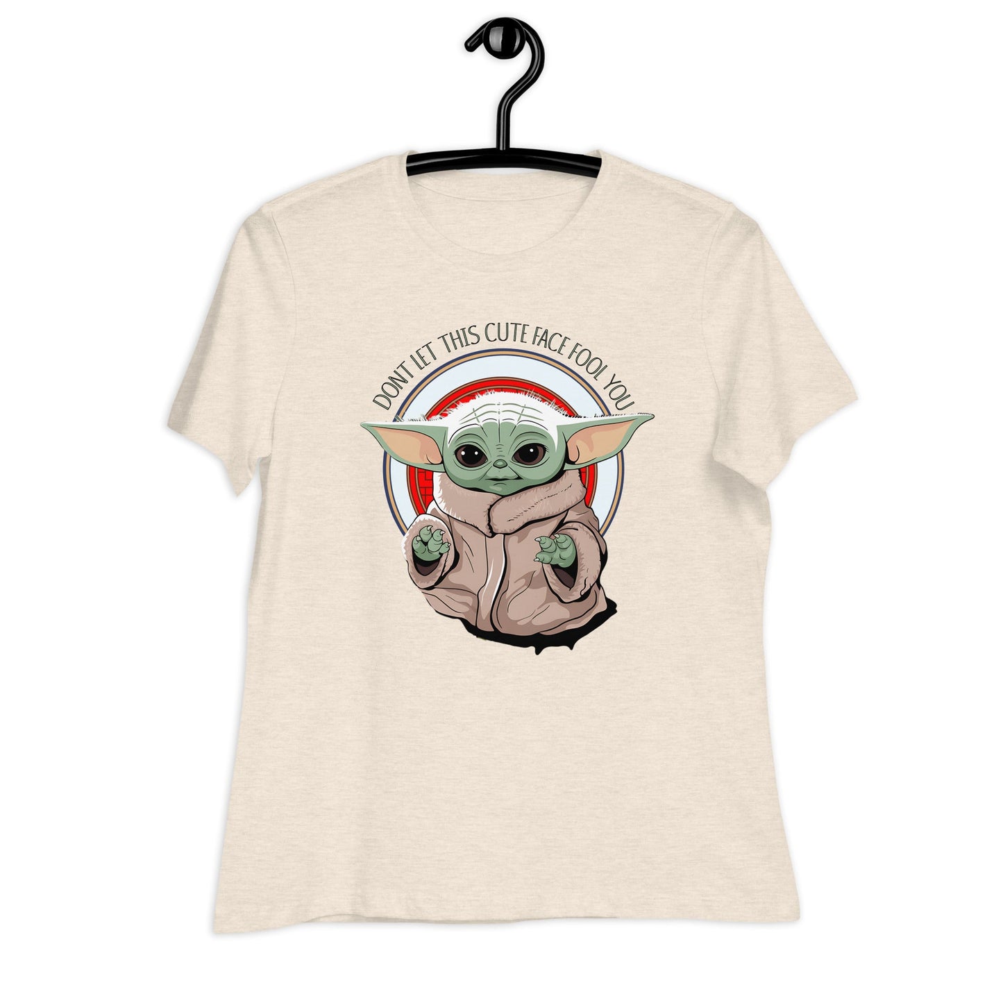 Soft Women's Tee with Baby Yoda: 'Don't Let This Cute Face Fool You - Sublimegifts4u.com