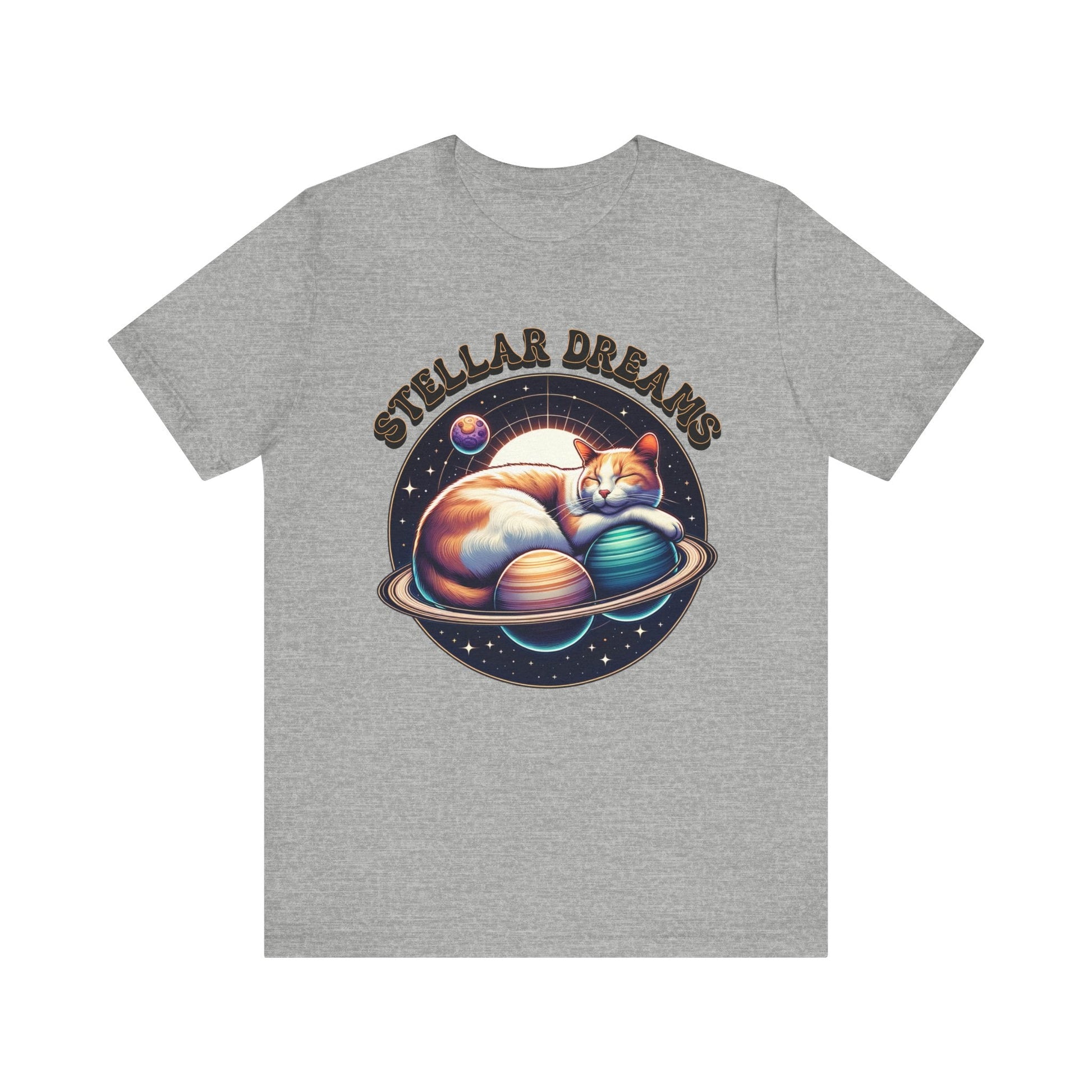 Stellar Dreams Celestial Cat T-Shirt | Soft & Stylish Women's Tee - Sublimegifts4u.com