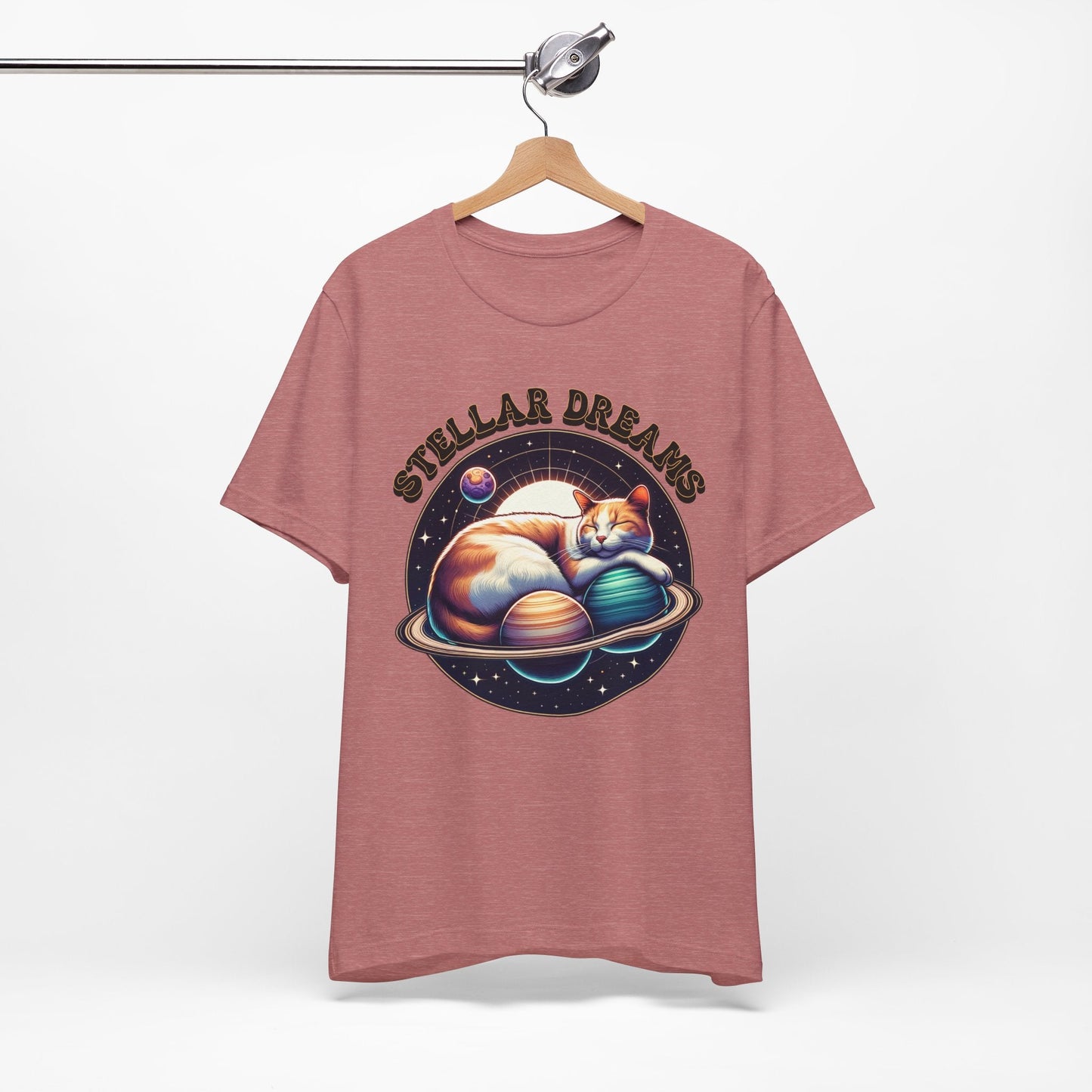 Stellar Dreams Celestial Cat T-Shirt | Soft & Stylish Women's Tee - Sublimegifts4u.com