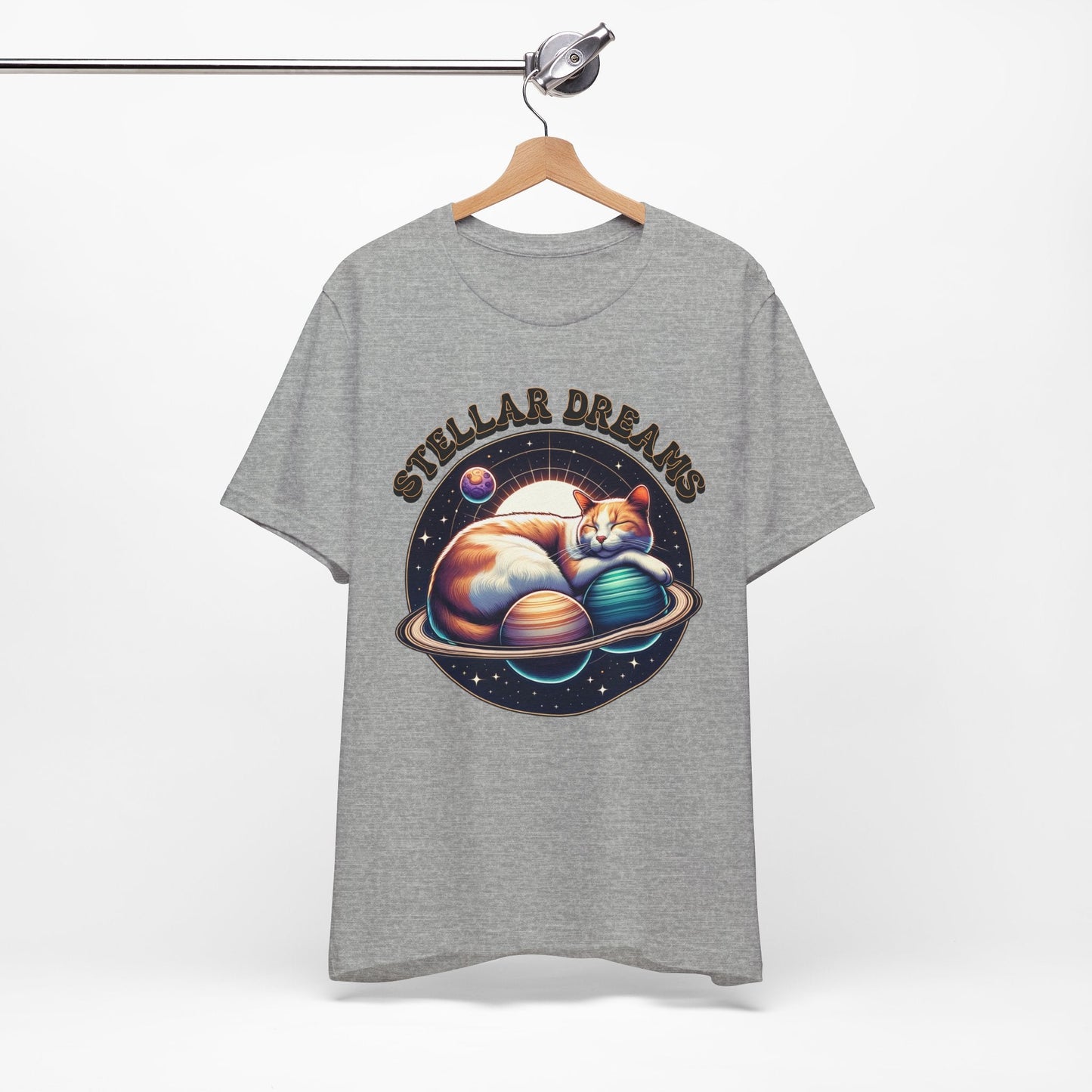 Stellar Dreams Celestial Cat T-Shirt | Soft & Stylish Women's Tee - Sublimegifts4u.com