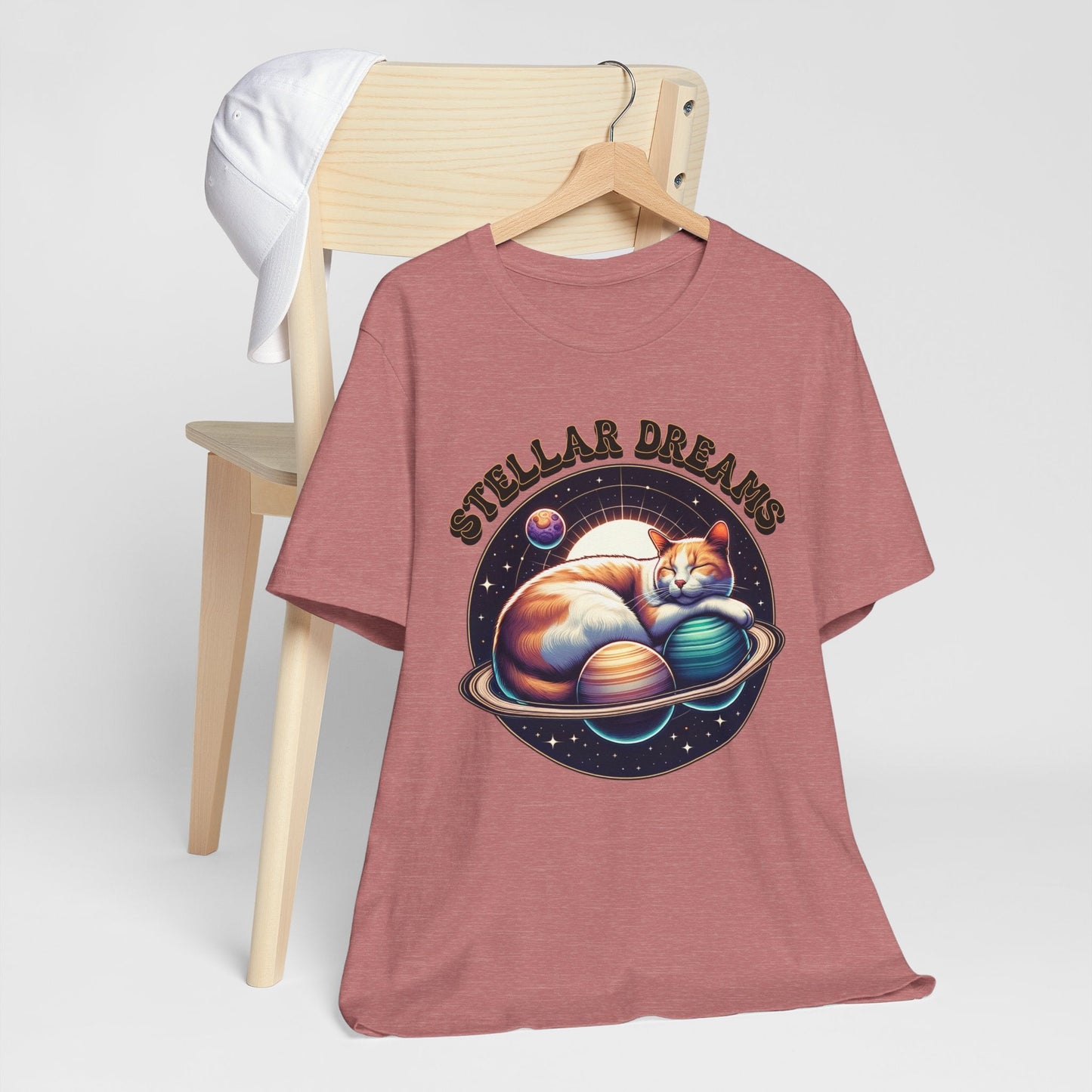 Stellar Dreams Celestial Cat T-Shirt | Soft & Stylish Women's Tee - Sublimegifts4u.com