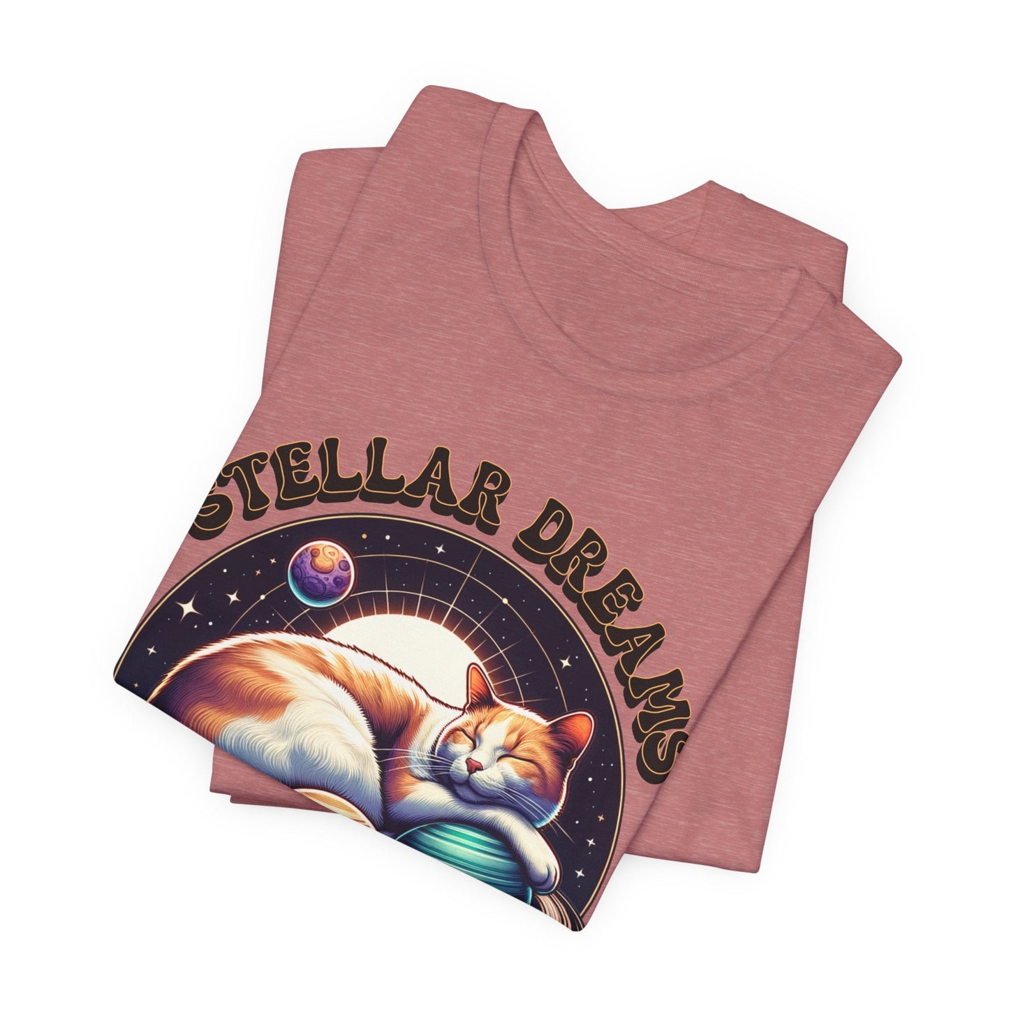 Stellar Dreams Celestial Cat T-Shirt | Soft & Stylish Women's Tee - Sublimegifts4u.com