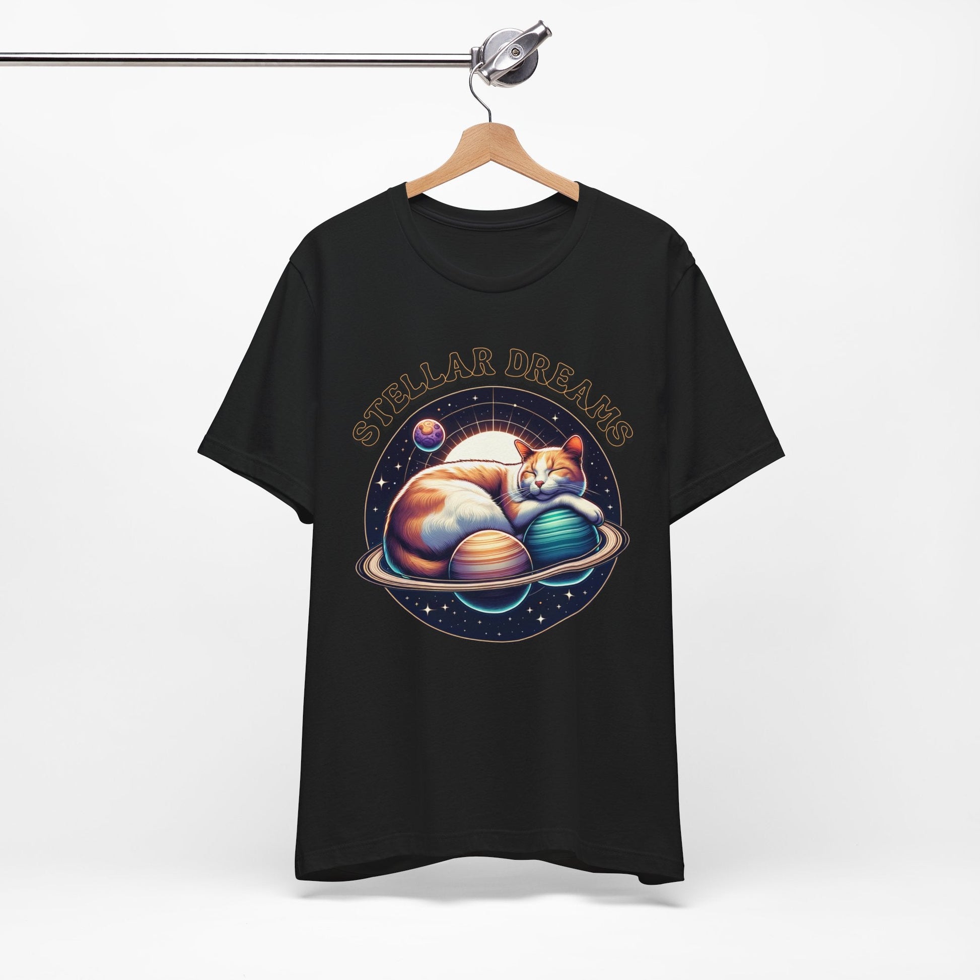 Stellar Dreams Celestial Cat T-Shirt | Soft & Stylish Women's Tee - Sublimegifts4u.com