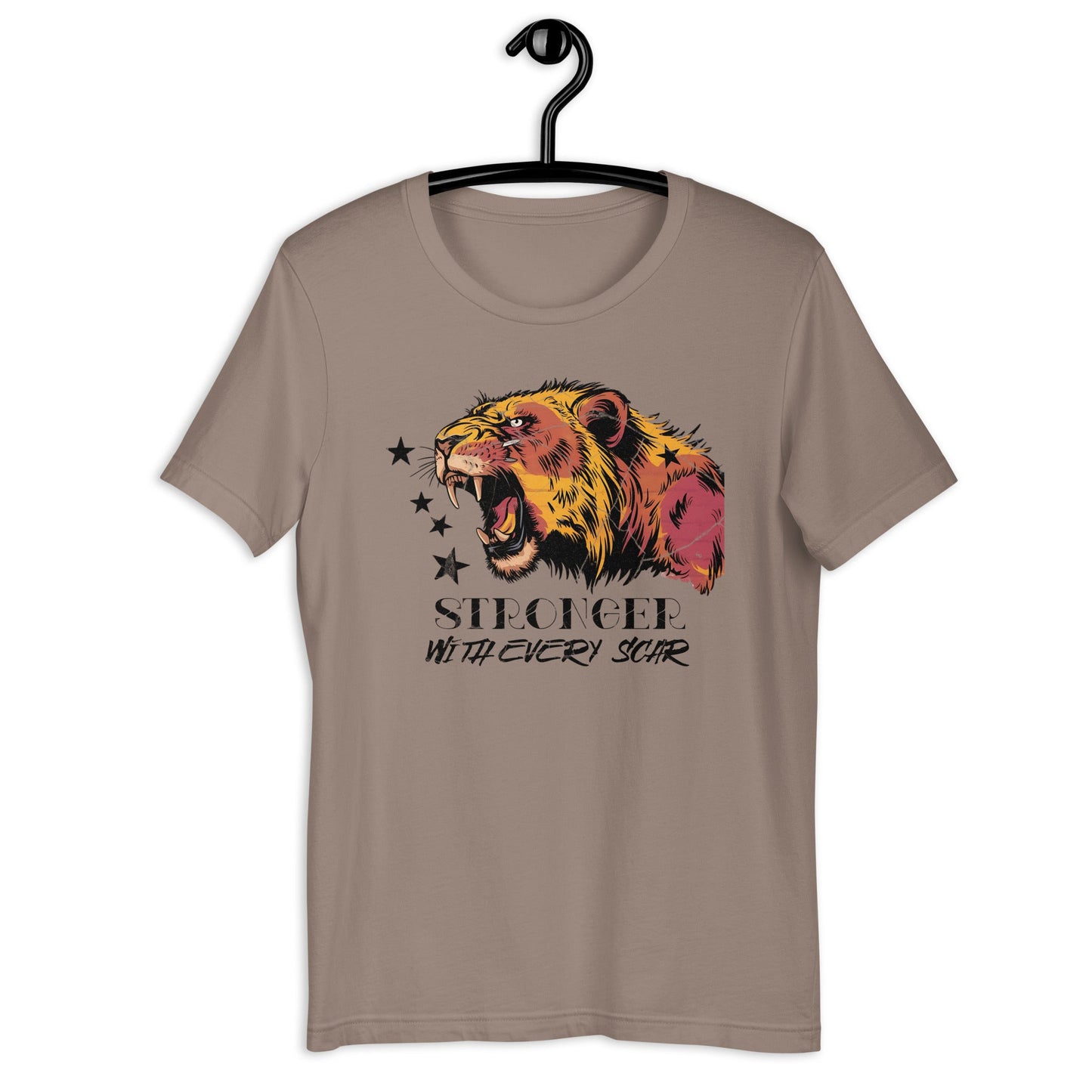 Stronger Than Every Scar Women’s T-Shirt – Grunge Tiger Design - Sublimegifts4u.com