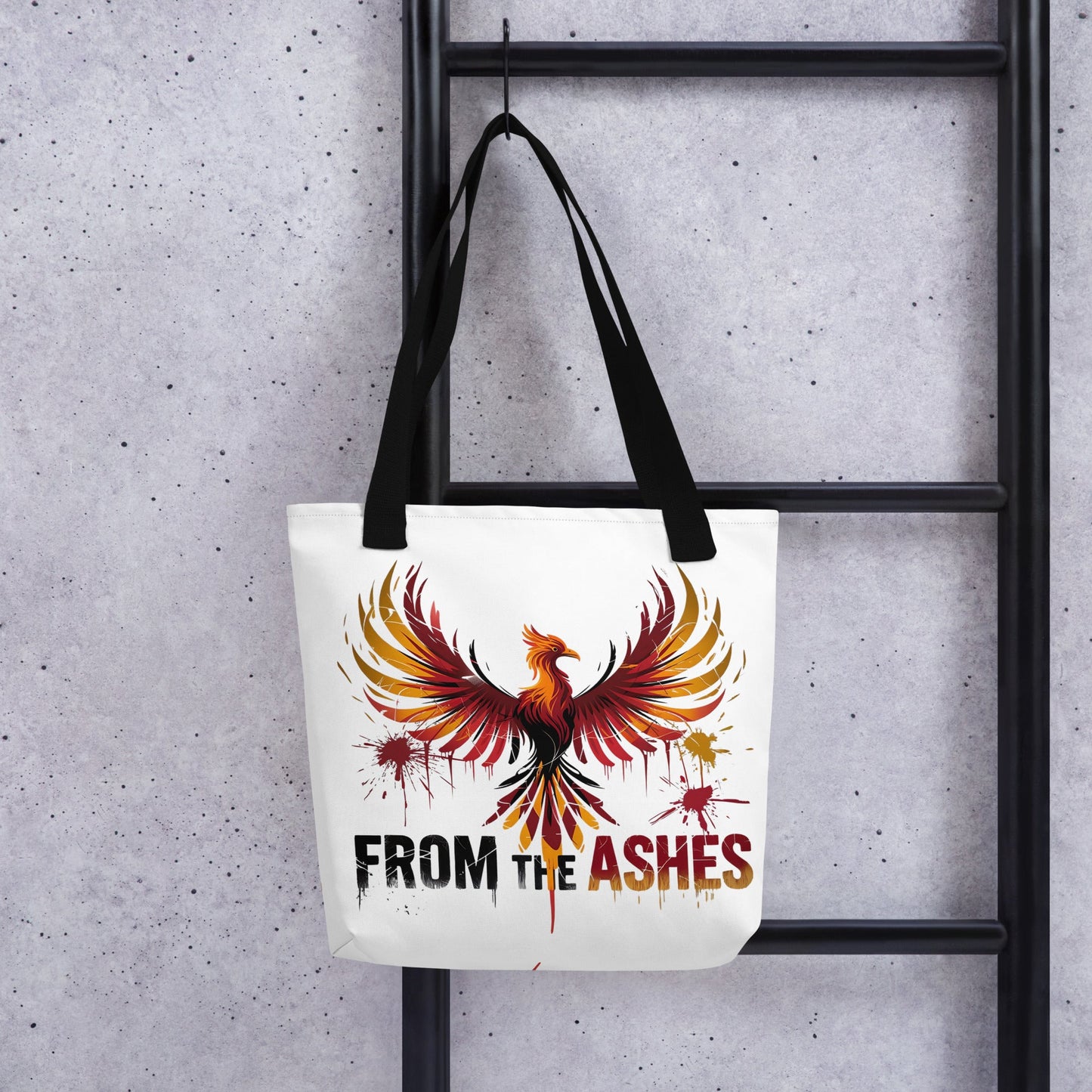 Stylish Tote Bag with Bird Design | 'From the Ashes' Inspirational Tote - Sublimegifts4u.com