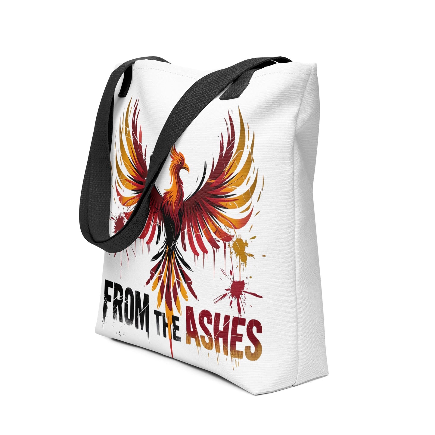 Stylish Tote Bag with Bird Design | 'From the Ashes' Inspirational Tote - Sublimegifts4u.com