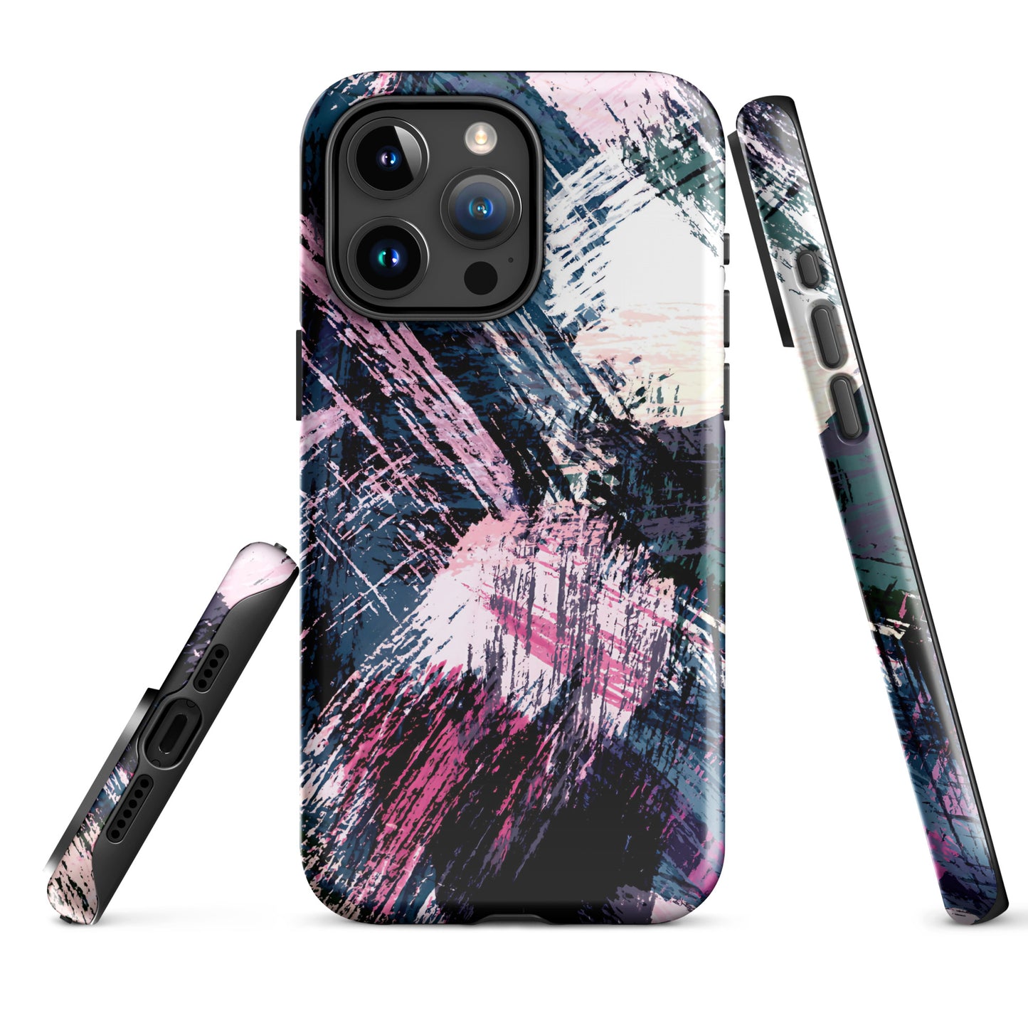 Trendy iPhone Tough Case with Distressed Paint Pattern | Dual-Layer Protection