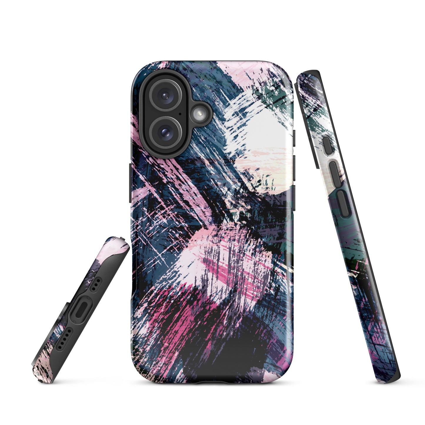 Trendy iPhone Tough Case with Distressed Paint Pattern | Dual-Layer Protection