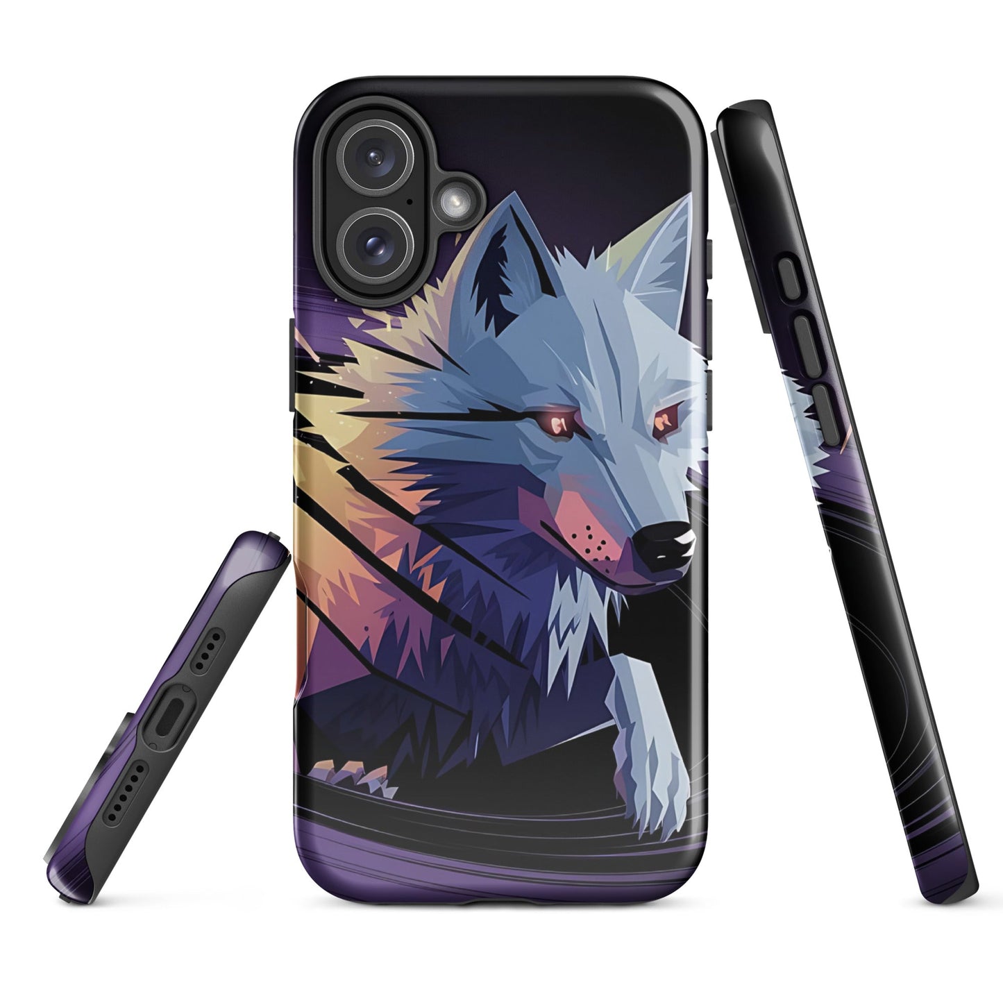 Tough Case for iPhone® with Abstract Wolf Design - Sublimegifts4u.com