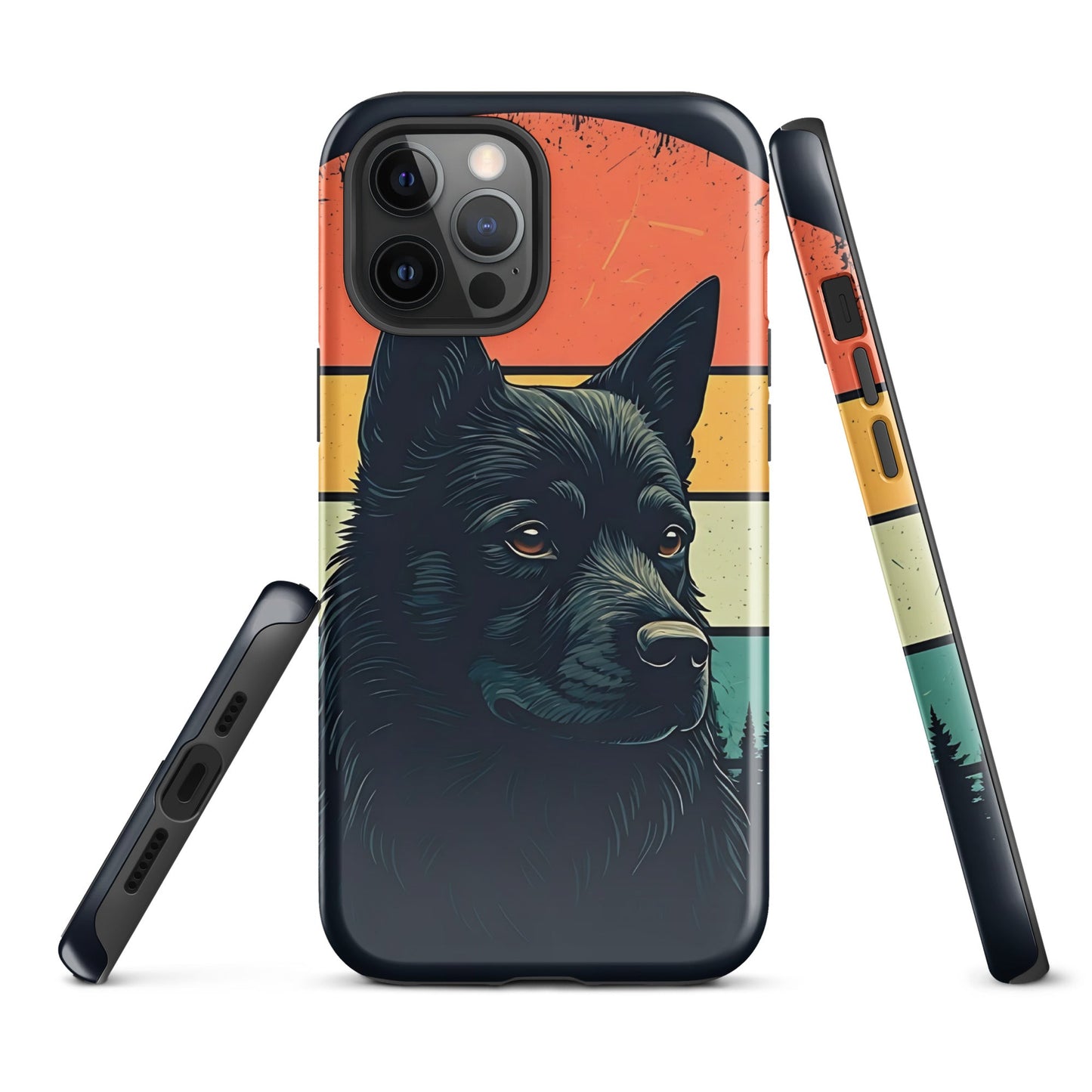 Trending Distressed Sunset Dog iPhone Tough Case | Stylish Dual - Layer Protection - Sublimegifts4u.com