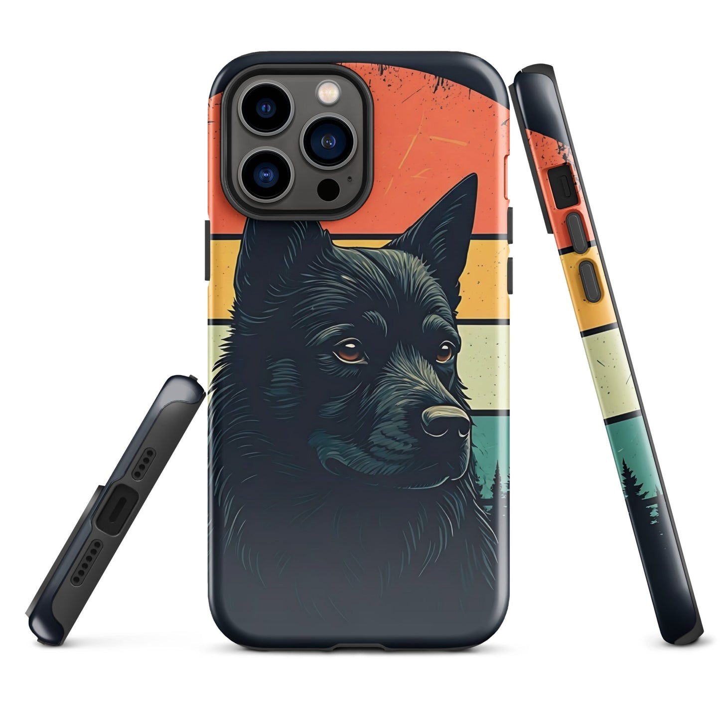 Trending Distressed Sunset Dog iPhone Tough Case | Stylish Dual - Layer Protection - Sublimegifts4u.com