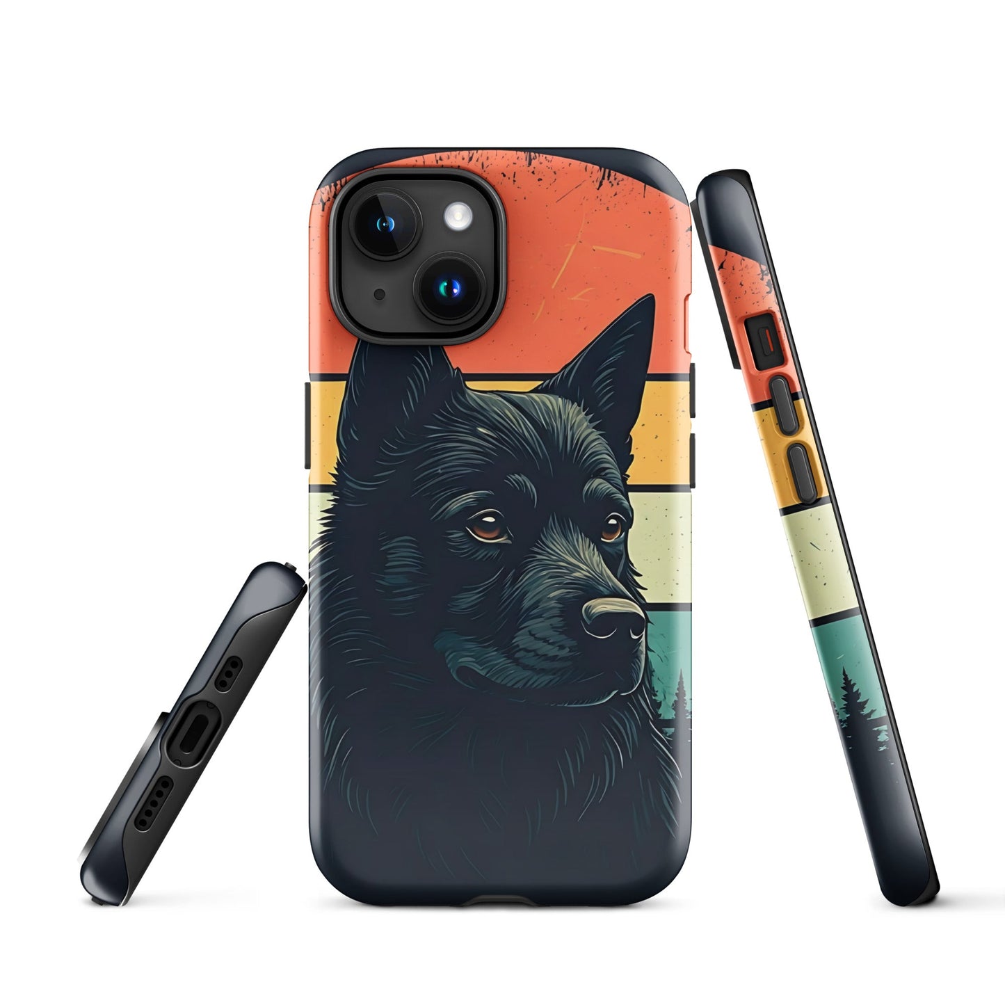 Trending Distressed Sunset Dog iPhone Tough Case | Stylish Dual - Layer Protection - Sublimegifts4u.com