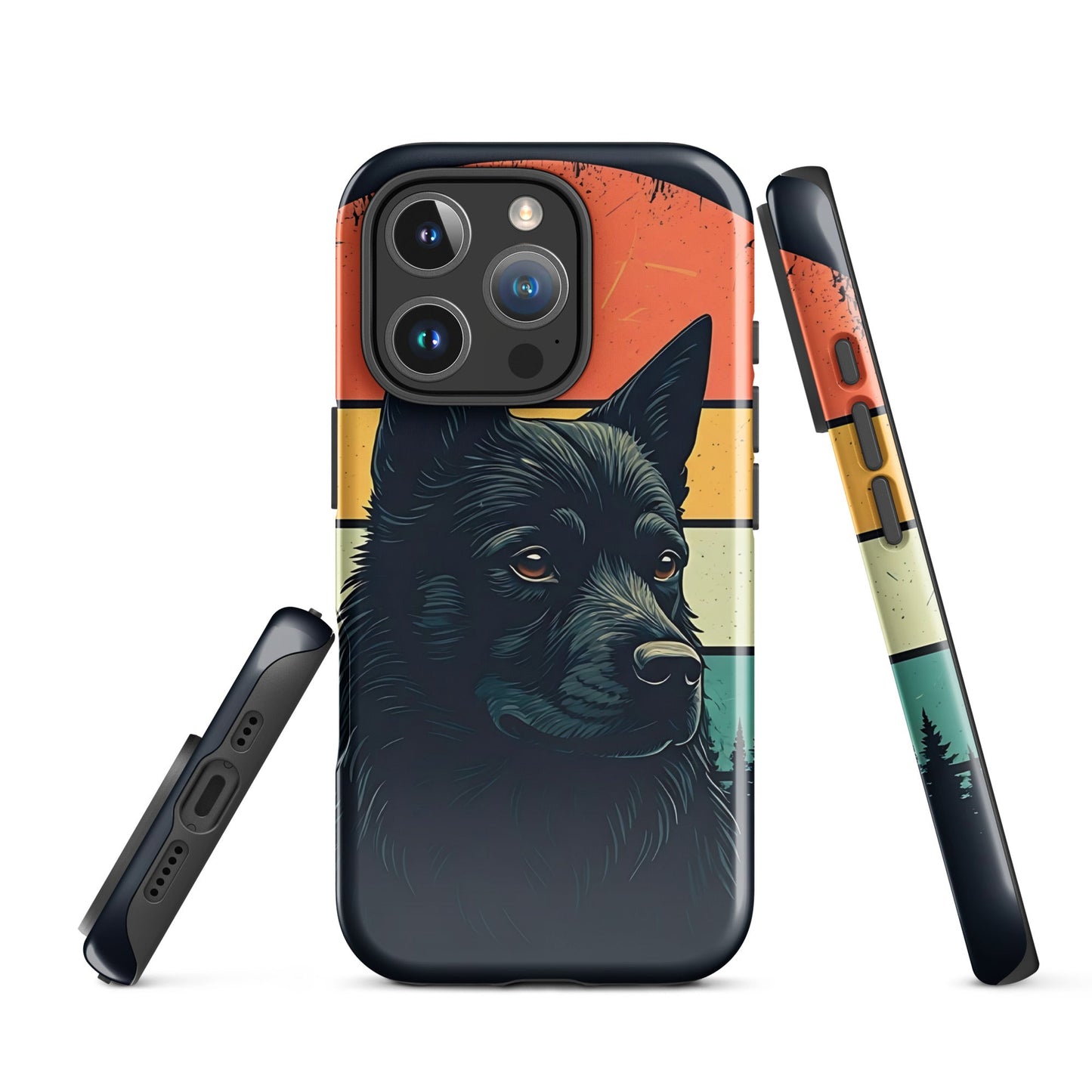 Trending Distressed Sunset Dog iPhone Tough Case | Stylish Dual - Layer Protection - Sublimegifts4u.com