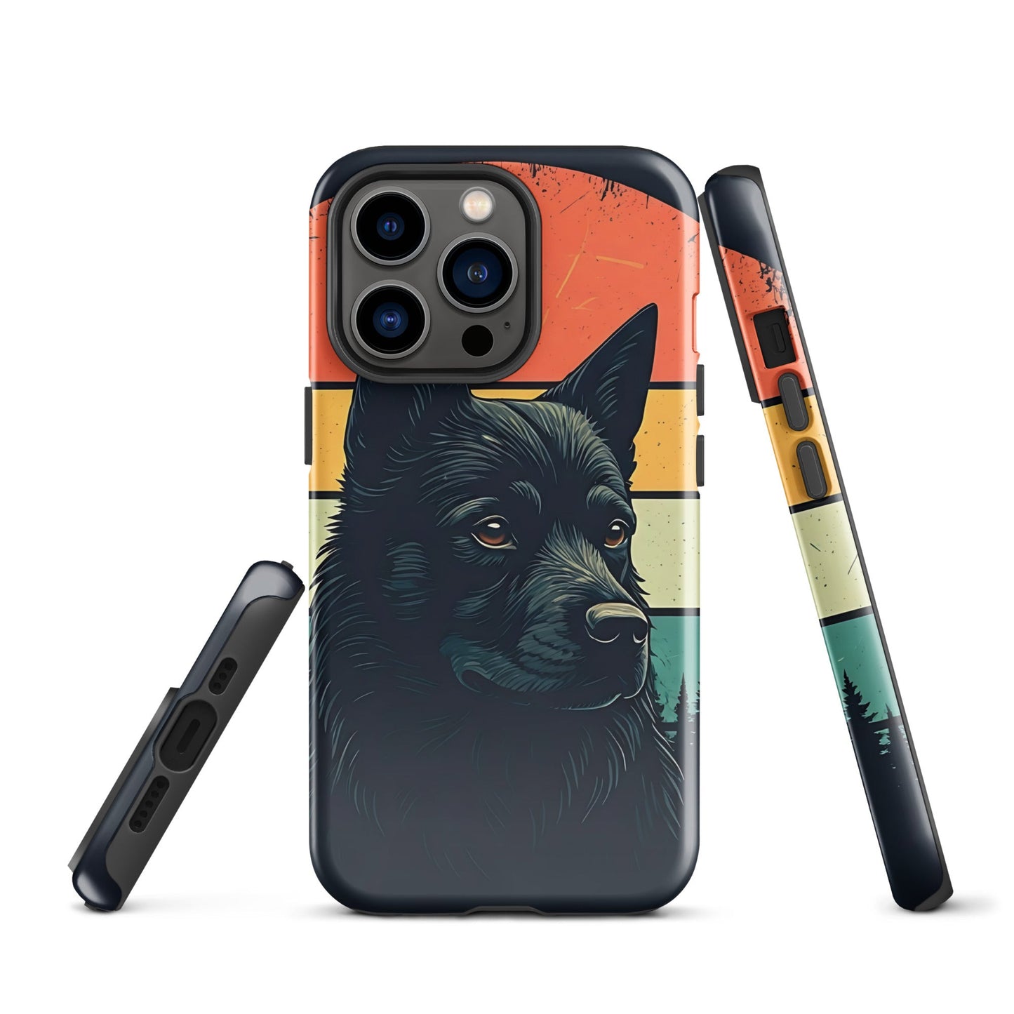 Trending Distressed Sunset Dog iPhone Tough Case | Stylish Dual - Layer Protection - Sublimegifts4u.com