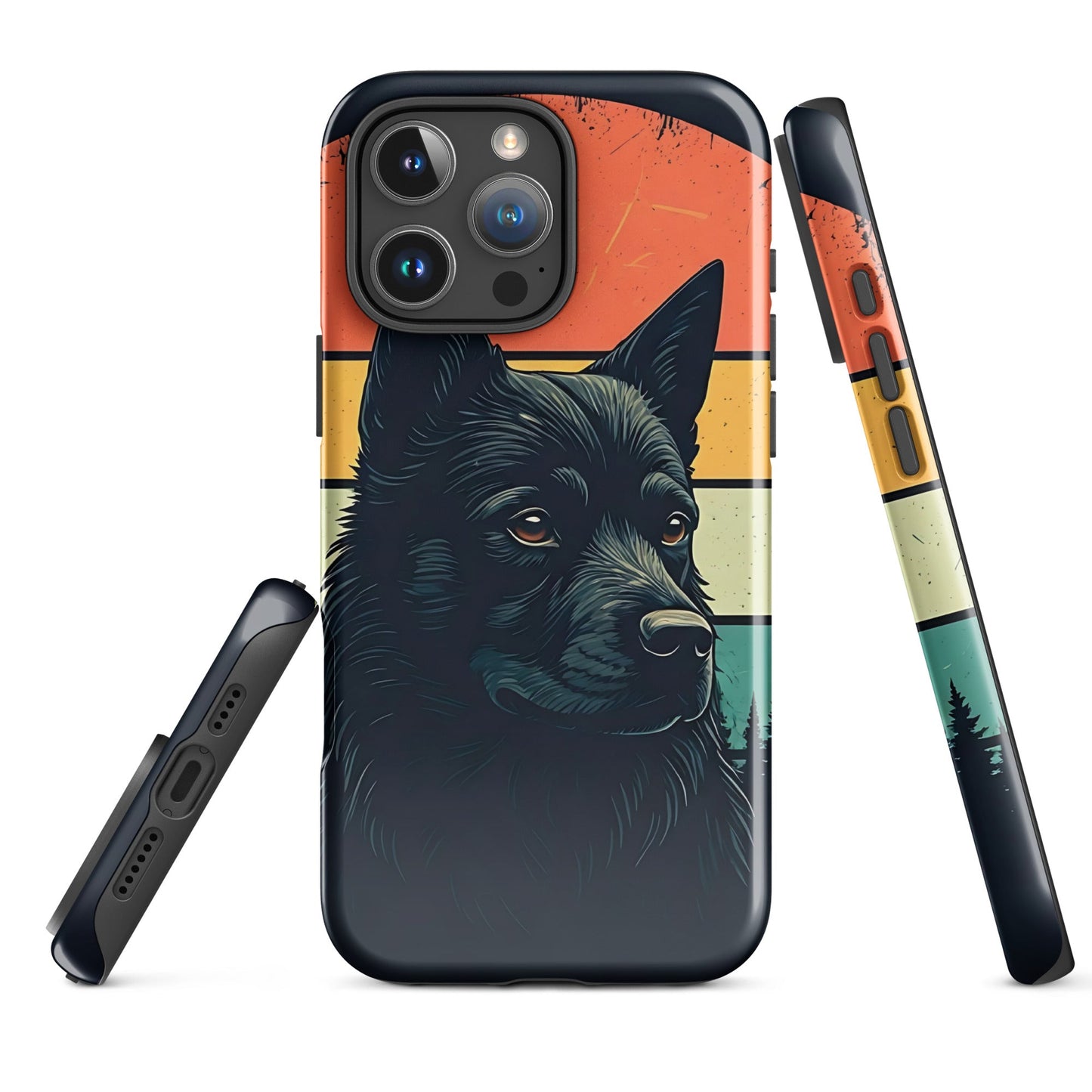 Trending Distressed Sunset Dog iPhone Tough Case | Stylish Dual - Layer Protection - Sublimegifts4u.com