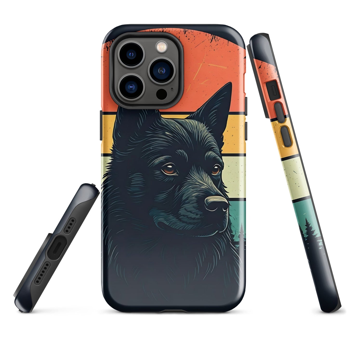 Trending Distressed Sunset Dog iPhone Tough Case | Stylish Dual - Layer Protection - Sublimegifts4u.com