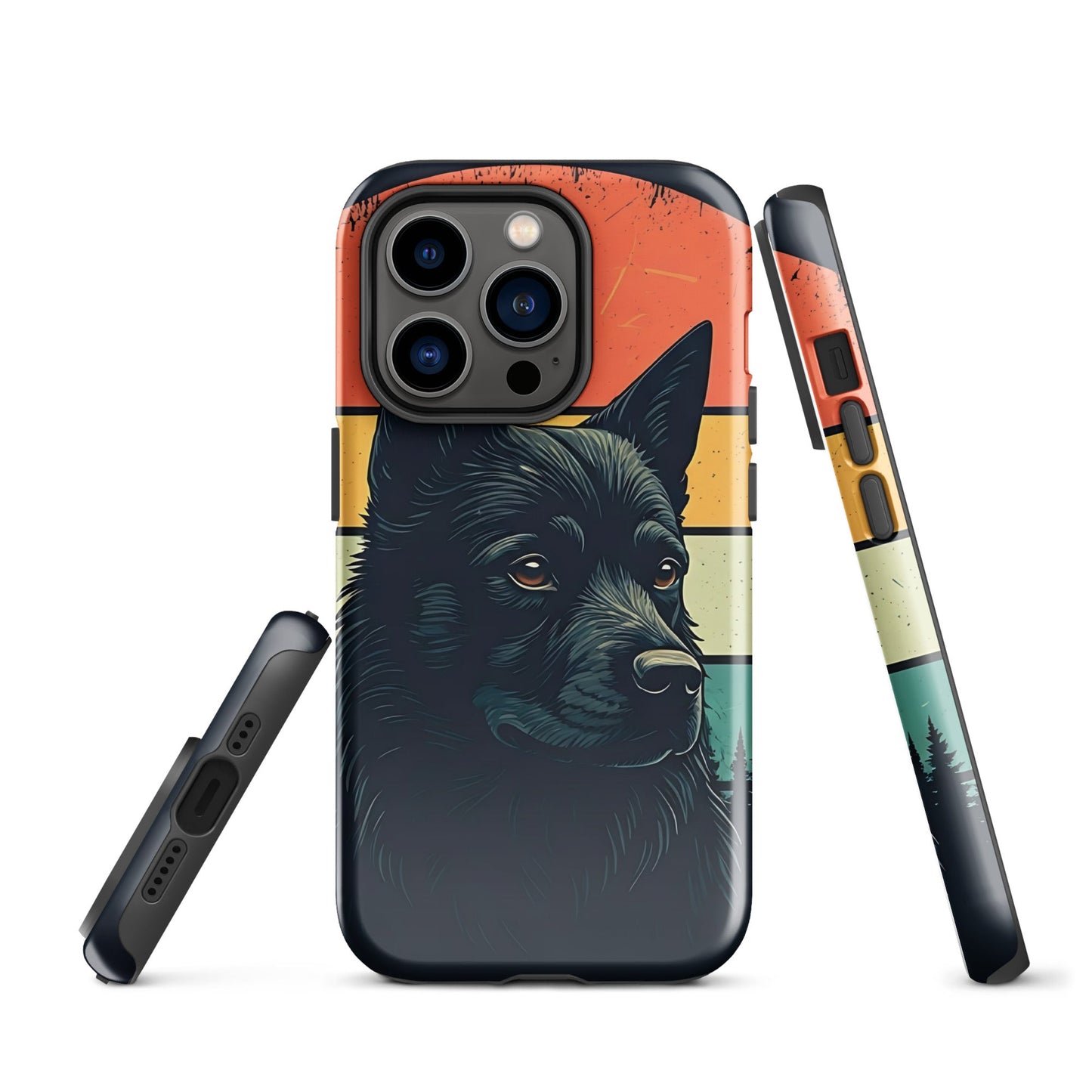 Trending Distressed Sunset Dog iPhone Tough Case | Stylish Dual - Layer Protection - Sublimegifts4u.com