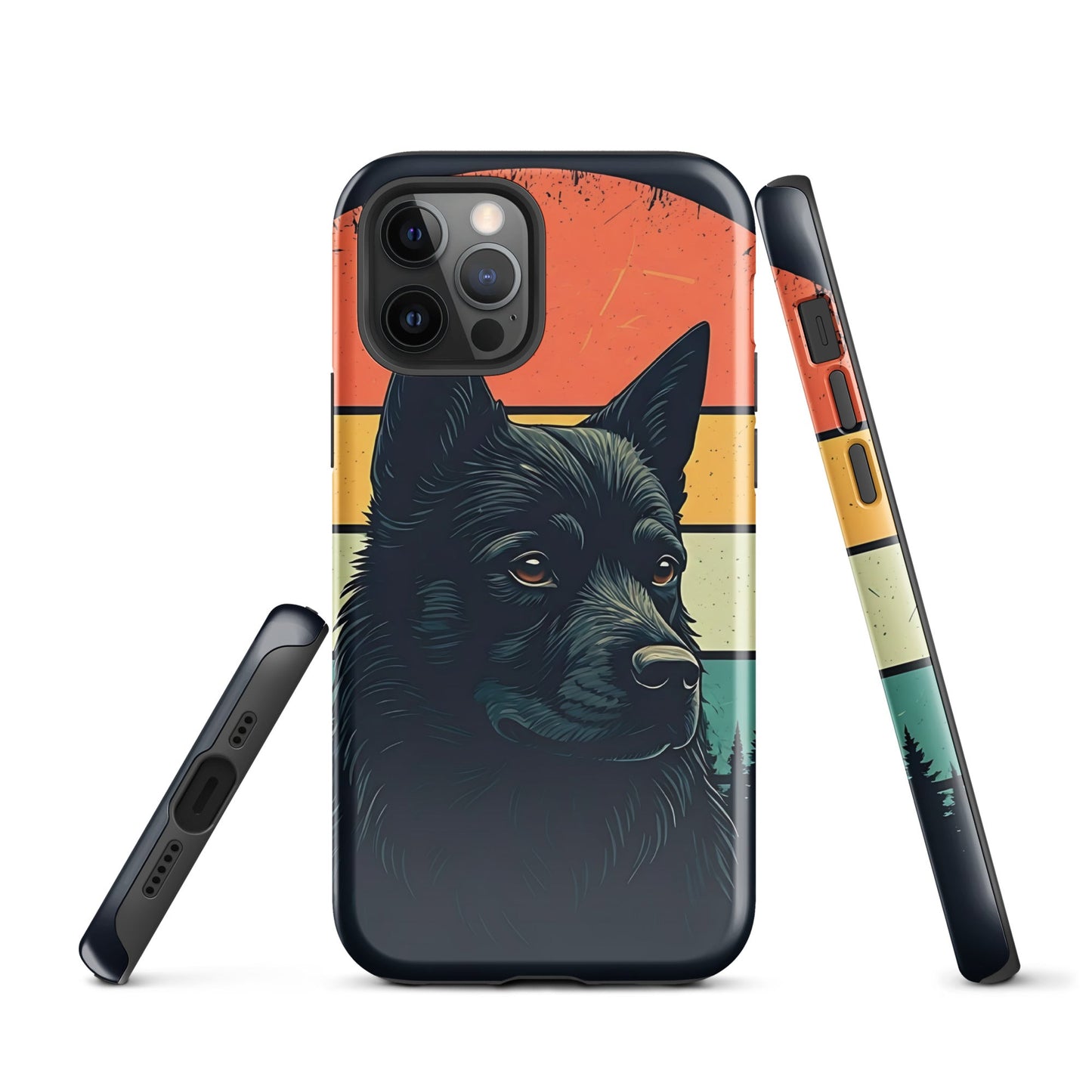 Trending Distressed Sunset Dog iPhone Tough Case | Stylish Dual - Layer Protection - Sublimegifts4u.com