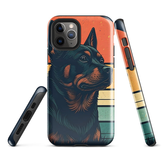 Trending Distressed Sunset Dog iPhone Tough Case | Stylish Dual - Layer Protection - Sublimegifts4u.com