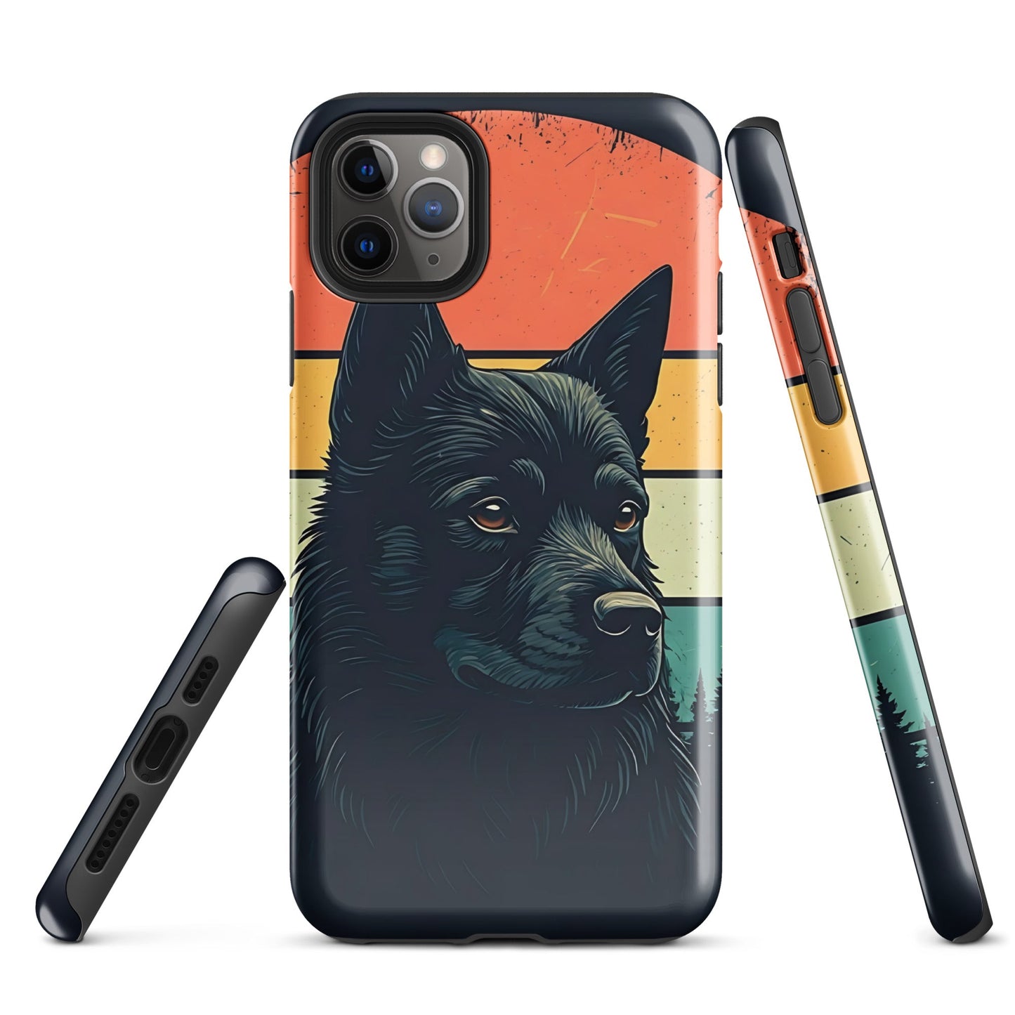 Trending Distressed Sunset Dog iPhone Tough Case | Stylish Dual - Layer Protection - Sublimegifts4u.com