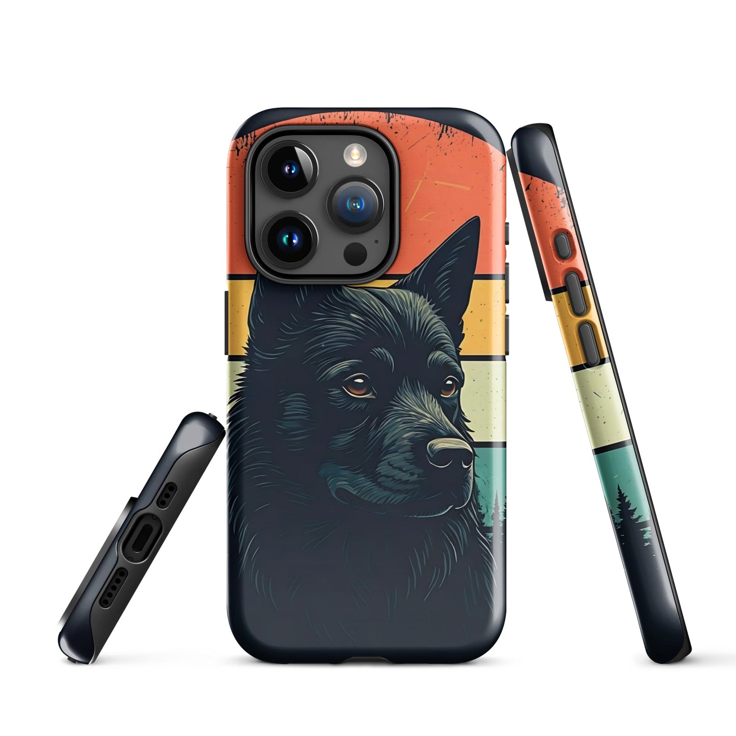 Trending Distressed Sunset Dog iPhone Tough Case | Stylish Dual - Layer Protection - Sublimegifts4u.com