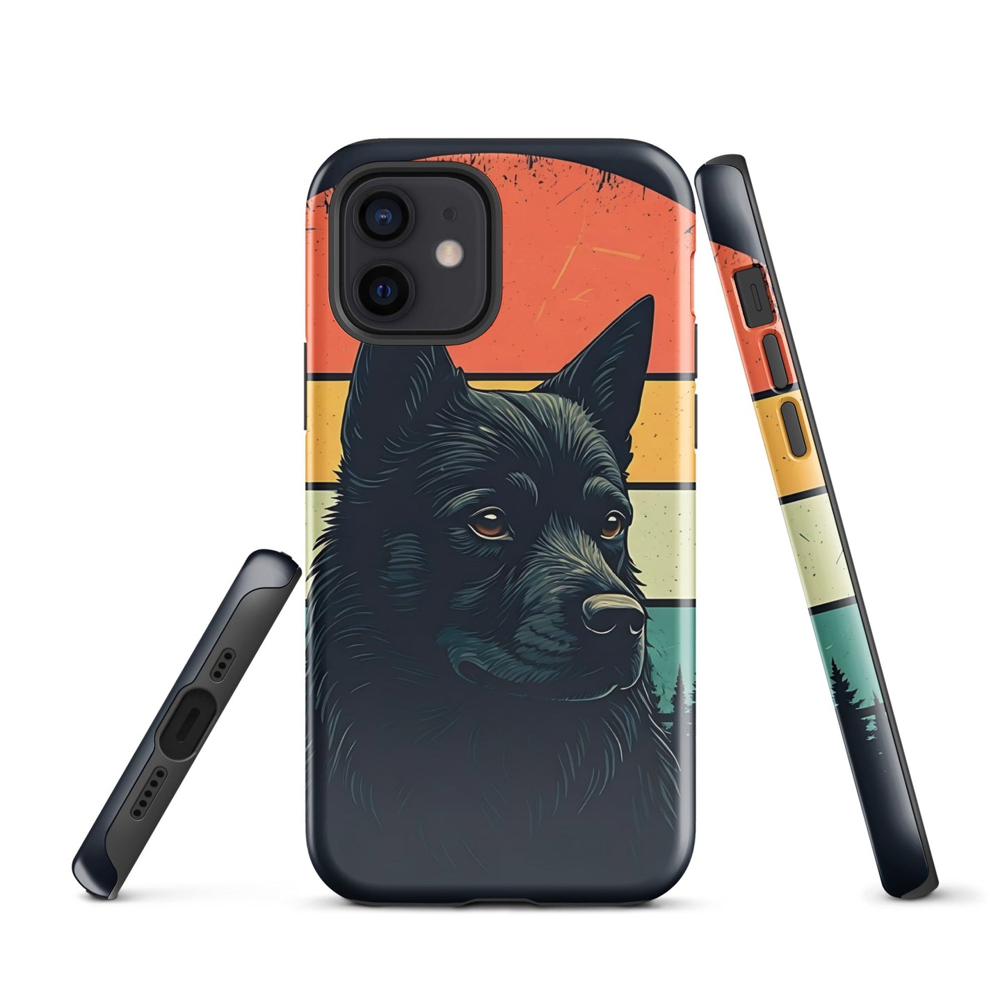 Trending Distressed Sunset Dog iPhone Tough Case | Stylish Dual - Layer Protection - Sublimegifts4u.com