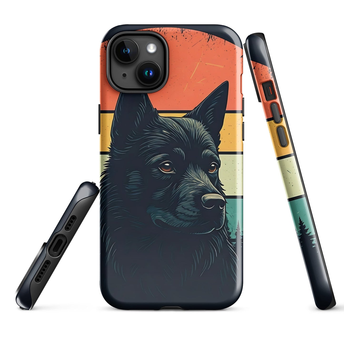 Trending Distressed Sunset Dog iPhone Tough Case | Stylish Dual - Layer Protection - Sublimegifts4u.com