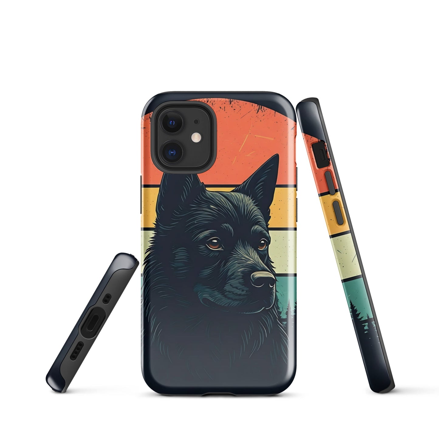 Trending Distressed Sunset Dog iPhone Tough Case | Stylish Dual - Layer Protection - Sublimegifts4u.com