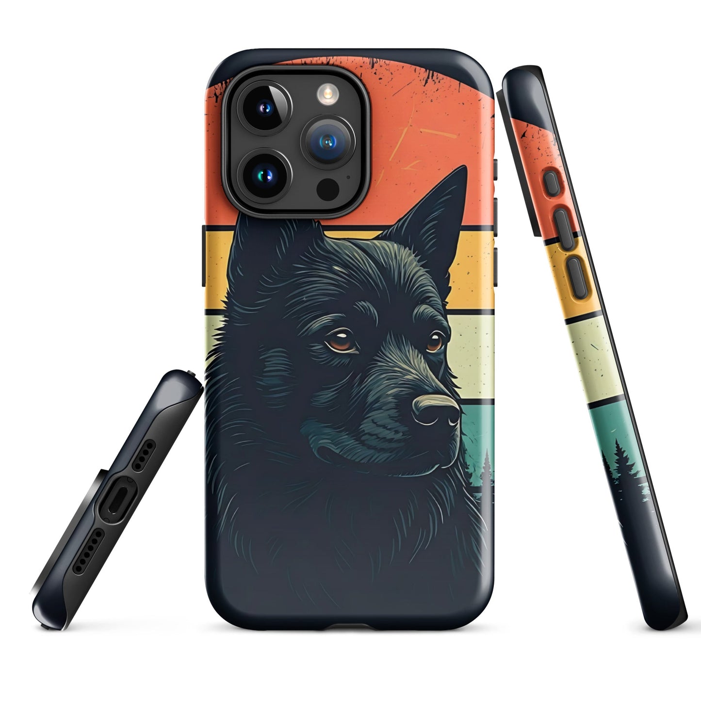 Trending Distressed Sunset Dog iPhone Tough Case | Stylish Dual - Layer Protection - Sublimegifts4u.com