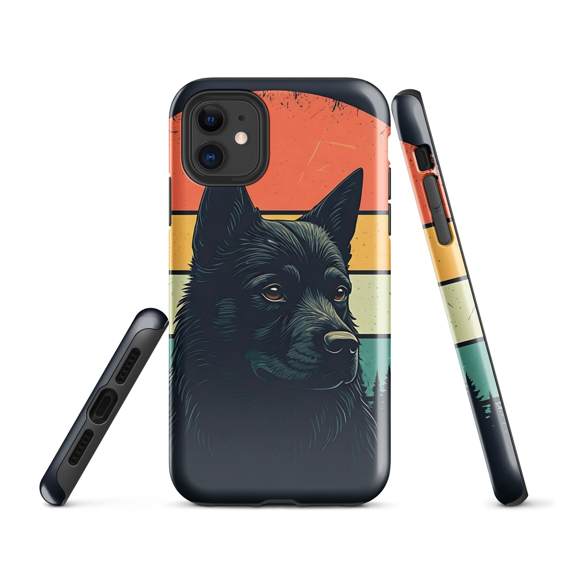 Trending Distressed Sunset Dog iPhone Tough Case | Stylish Dual - Layer Protection - Sublimegifts4u.com