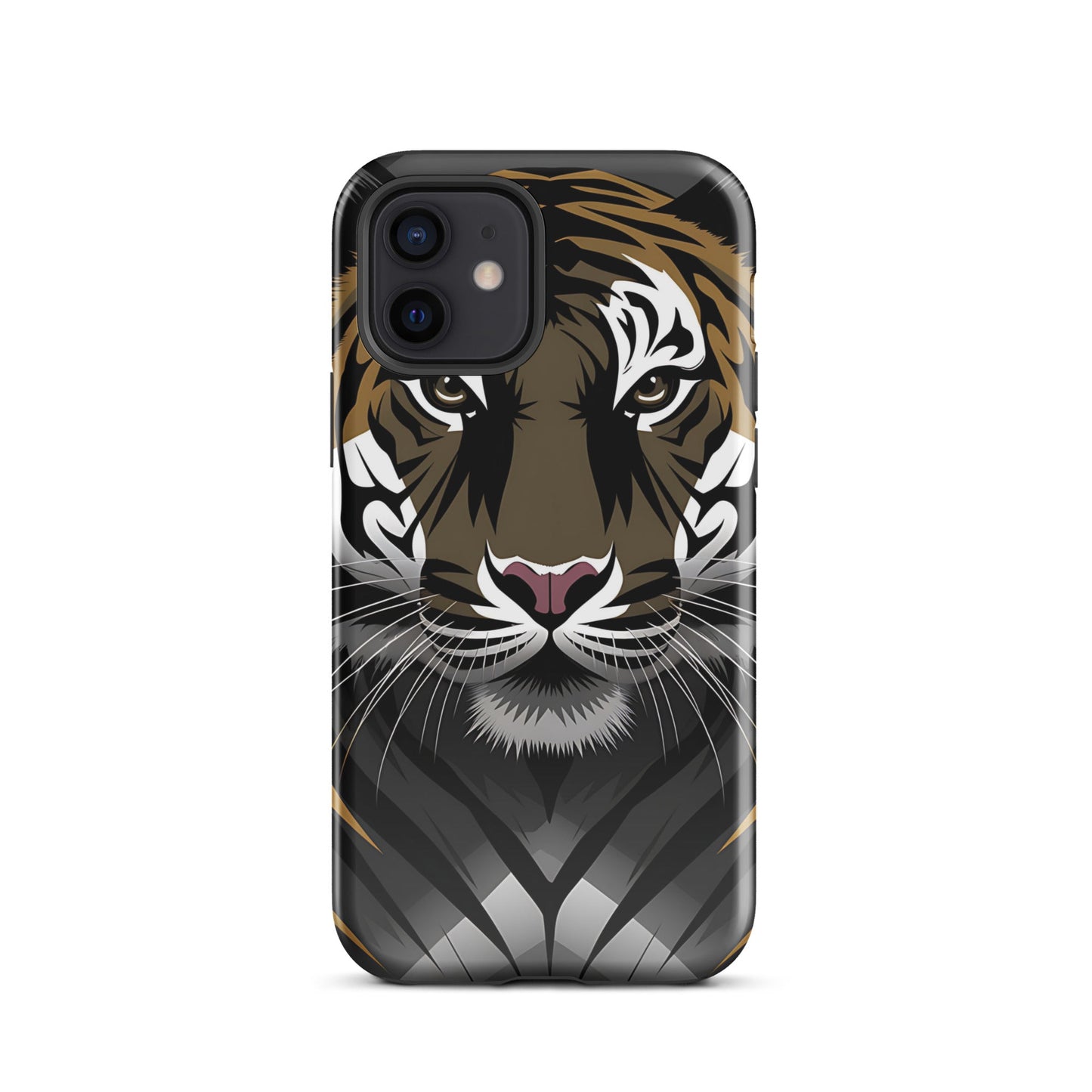 Trendy Black Tiger iPhone Tough Case | Abstract Minimalist Design - Sublimegifts4u.com