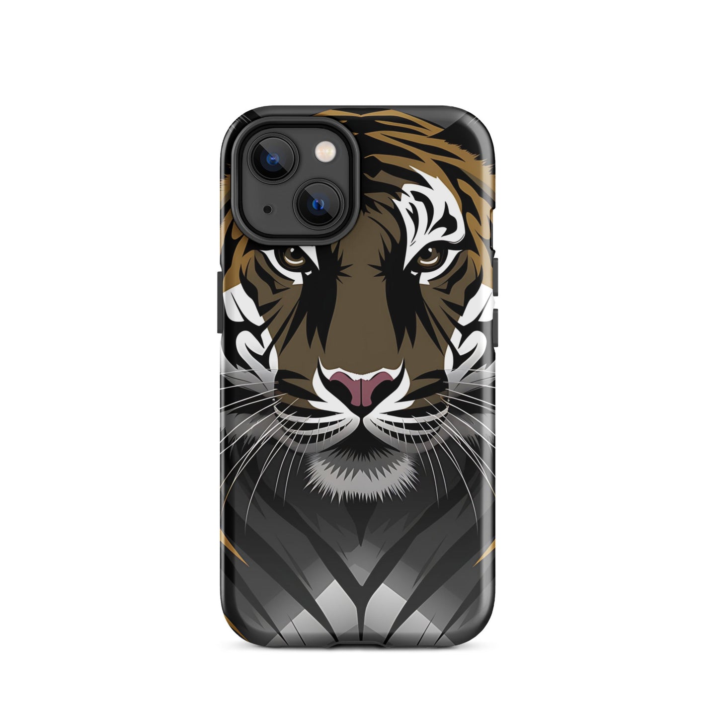 Trendy Black Tiger iPhone Tough Case | Abstract Minimalist Design - Sublimegifts4u.com